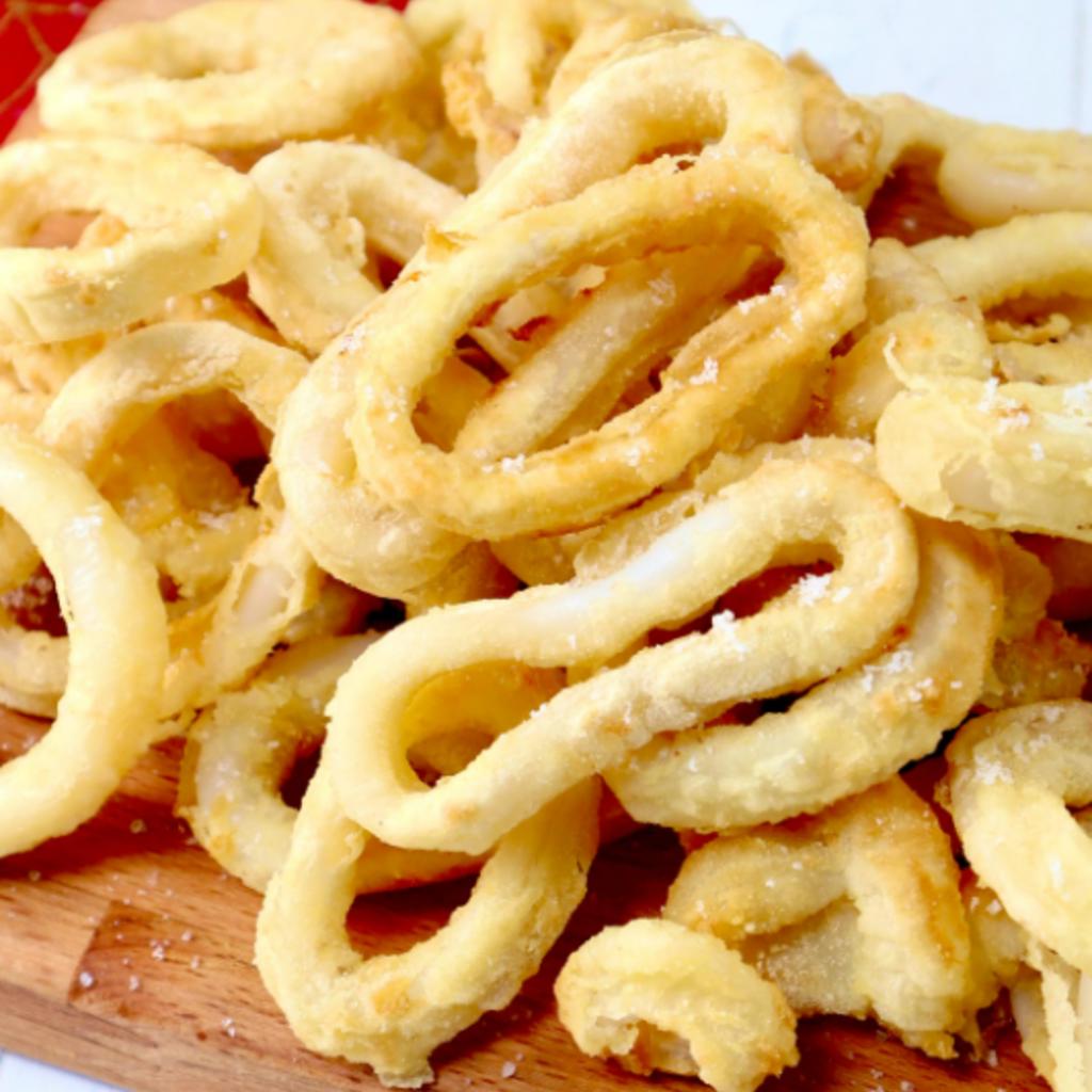 Frittura di calamari in friggitrice ad aria