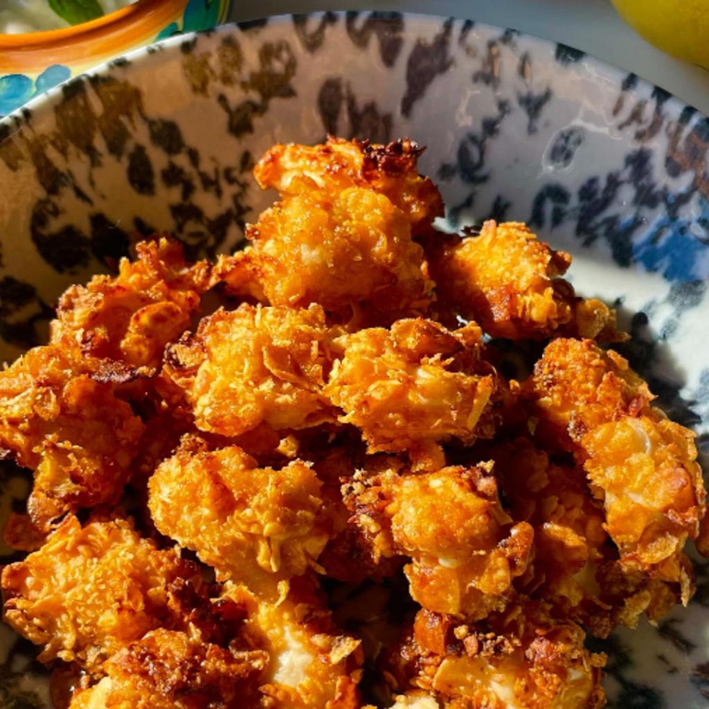 Hähnchen-Popcorn mit knuspriger Panade