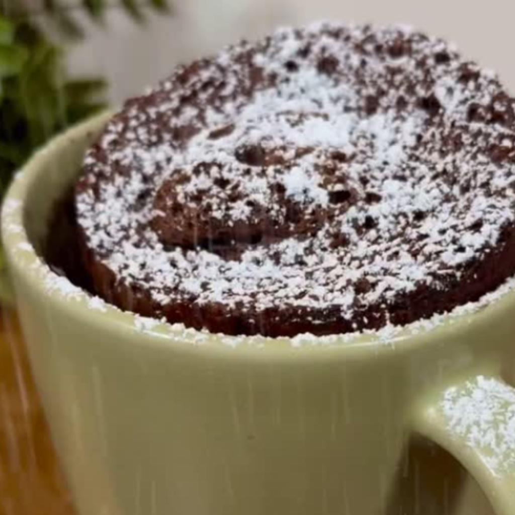 Mugcake de chocolate leve