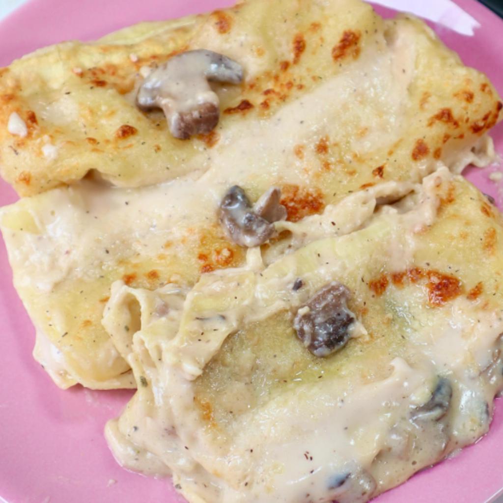 Cannelloni crémeux aux champignons et béchamel