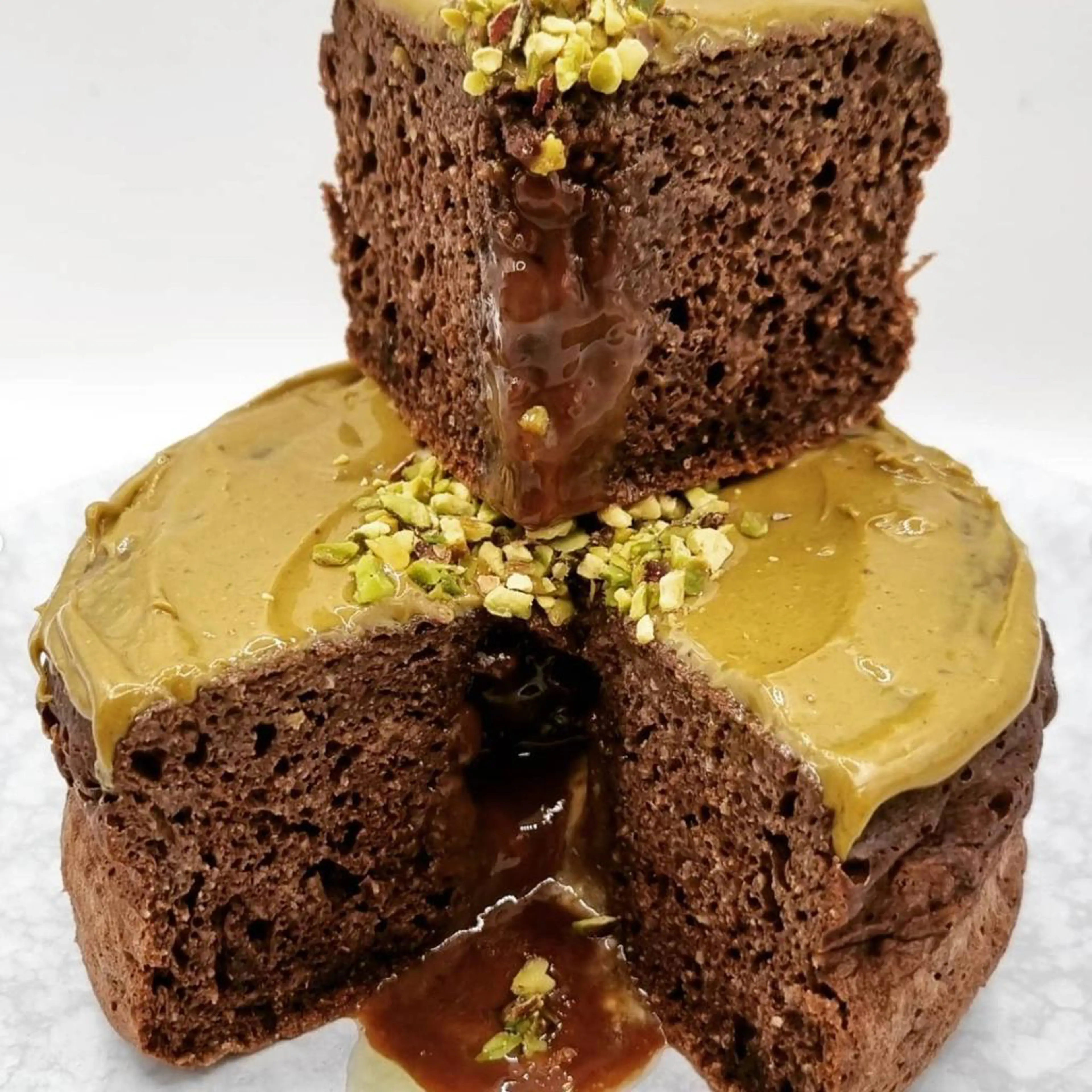 Cicciopancake de pistache e chocolate