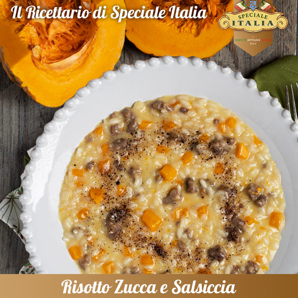 Risotto alla zucca e salsiccia