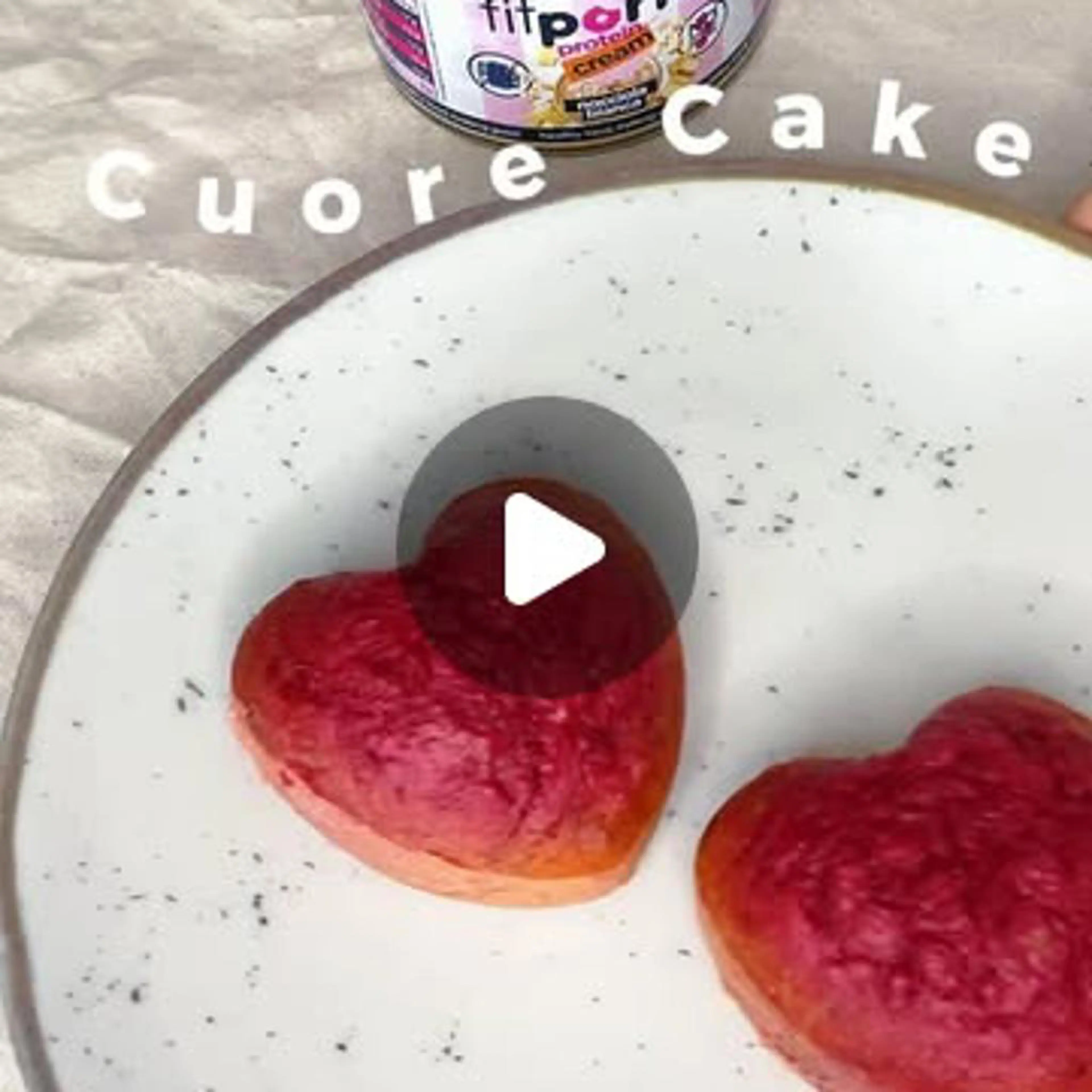 Corazón-cake dulce fit de San Valentín