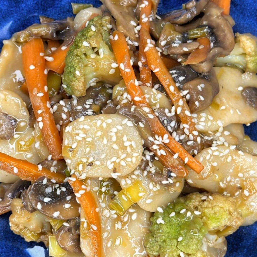 Chinese gnocchi met groenten