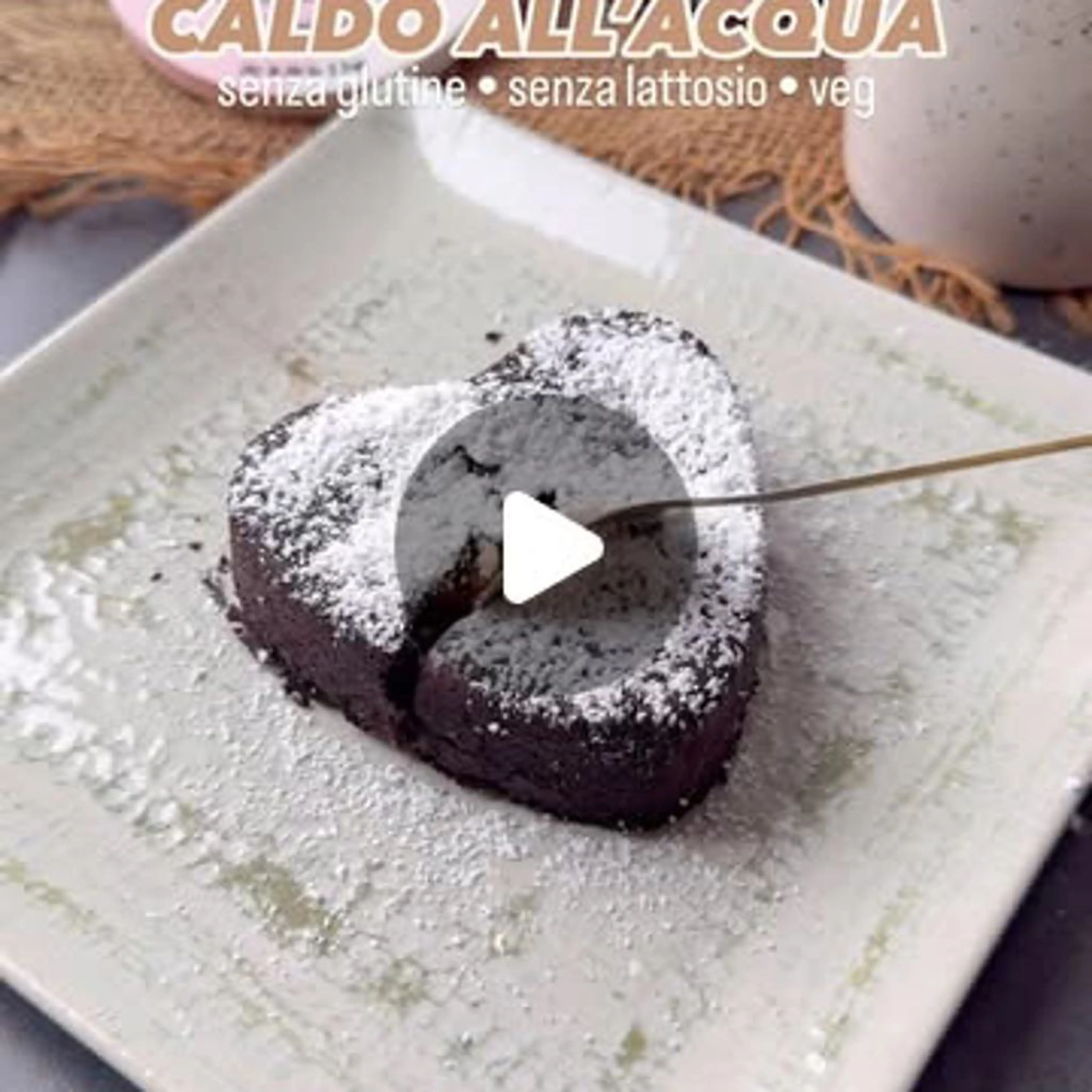 Pastel de corazón fundente sin gluten, sin lactosa y vegano