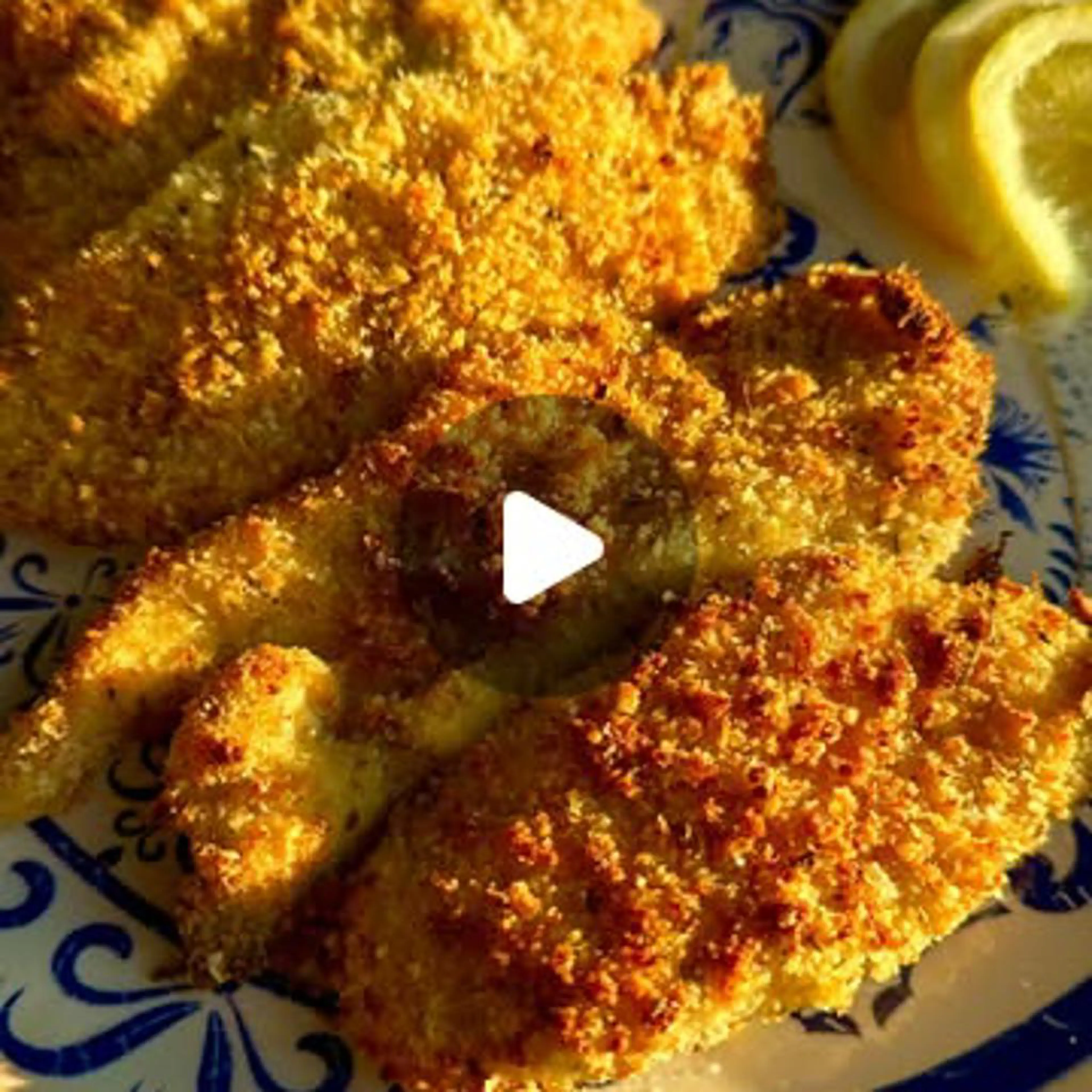Chicken breast marinated in milk with crispy savory breading