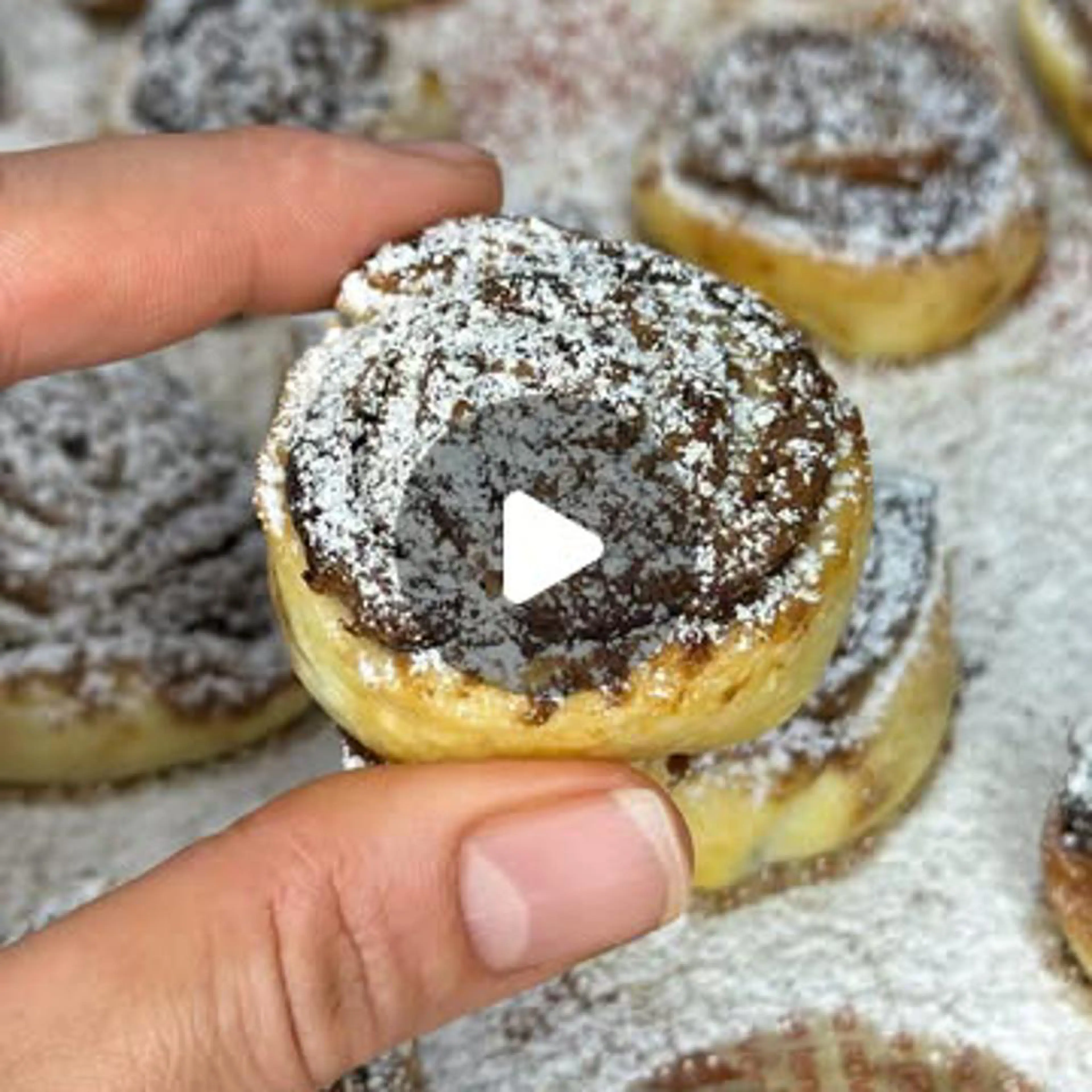 Roulés au chocolat instantanés