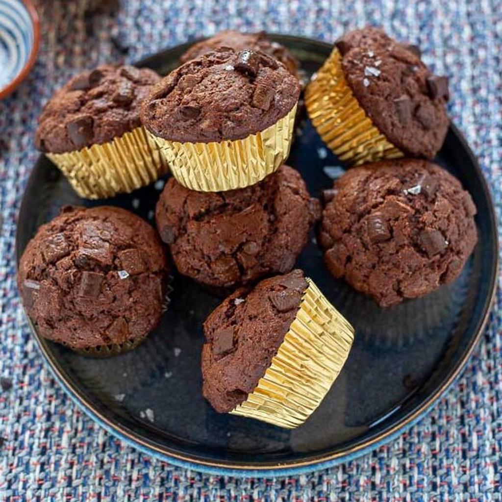 Muffins med dubbel choklad