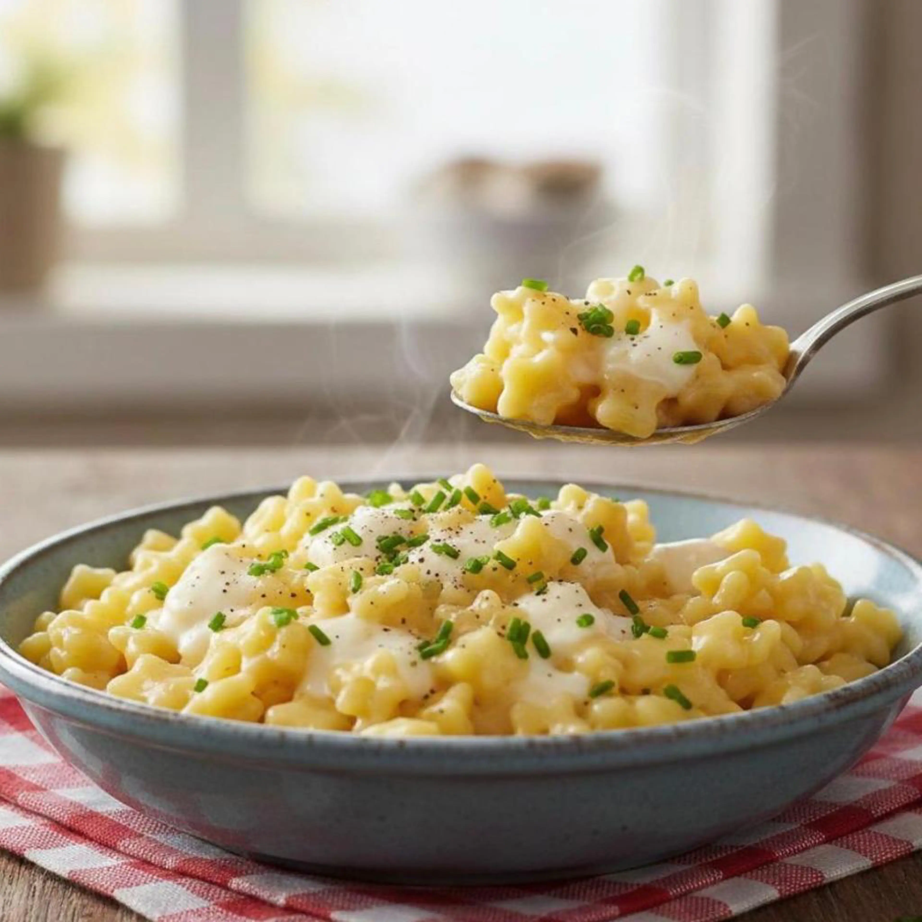 Pastina with processed cheese