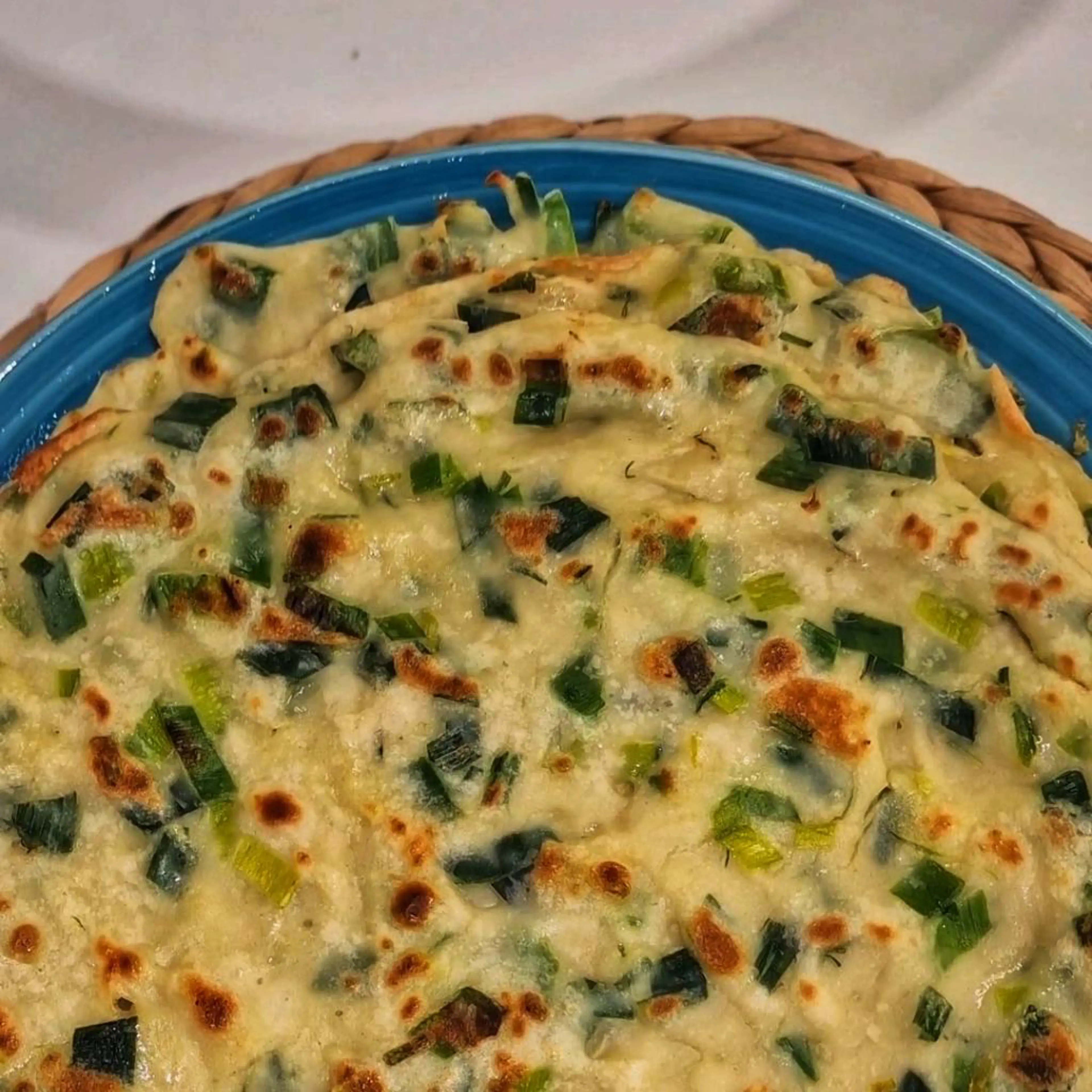 Leek fritters (not fried)