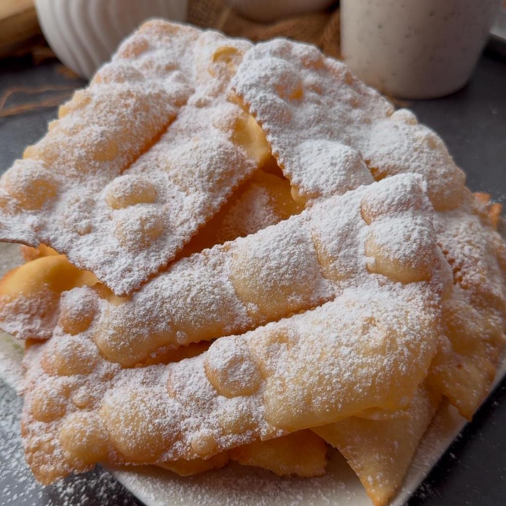 Chiacchiere di carnevale ohne Milch, Eier oder Butter