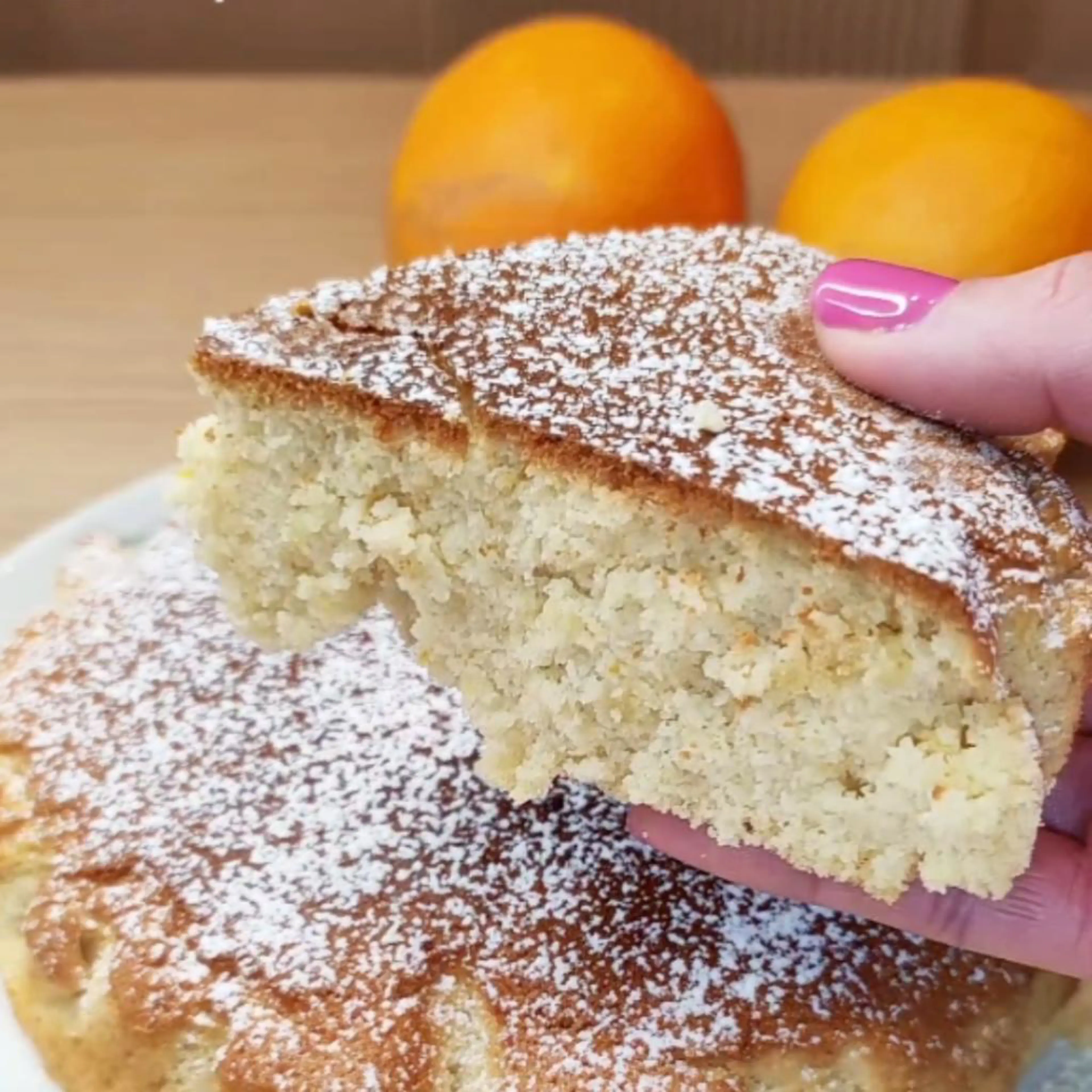 Gâteau aux blancs d'œufs et à l'orange