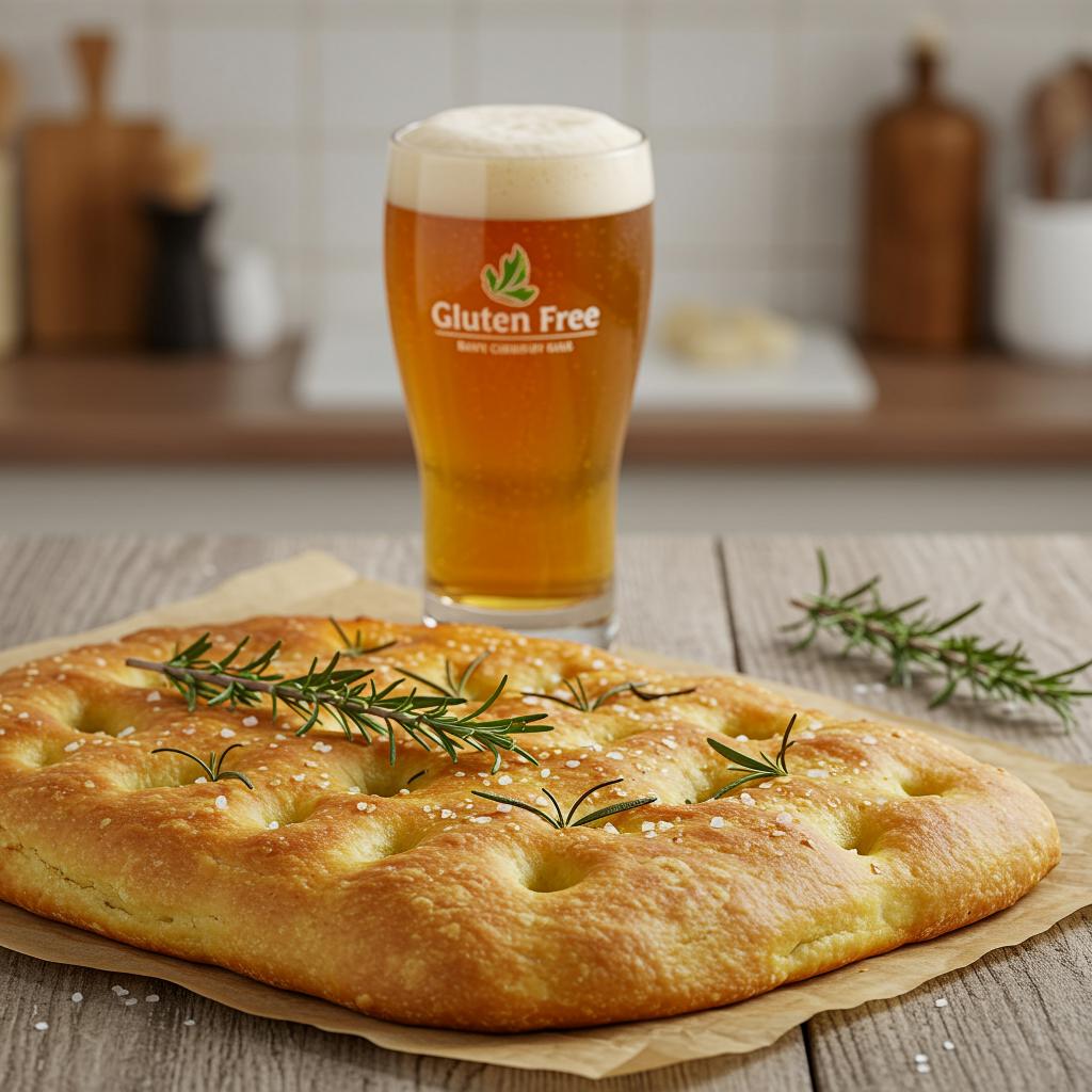 Focaccia con birra senza glutine