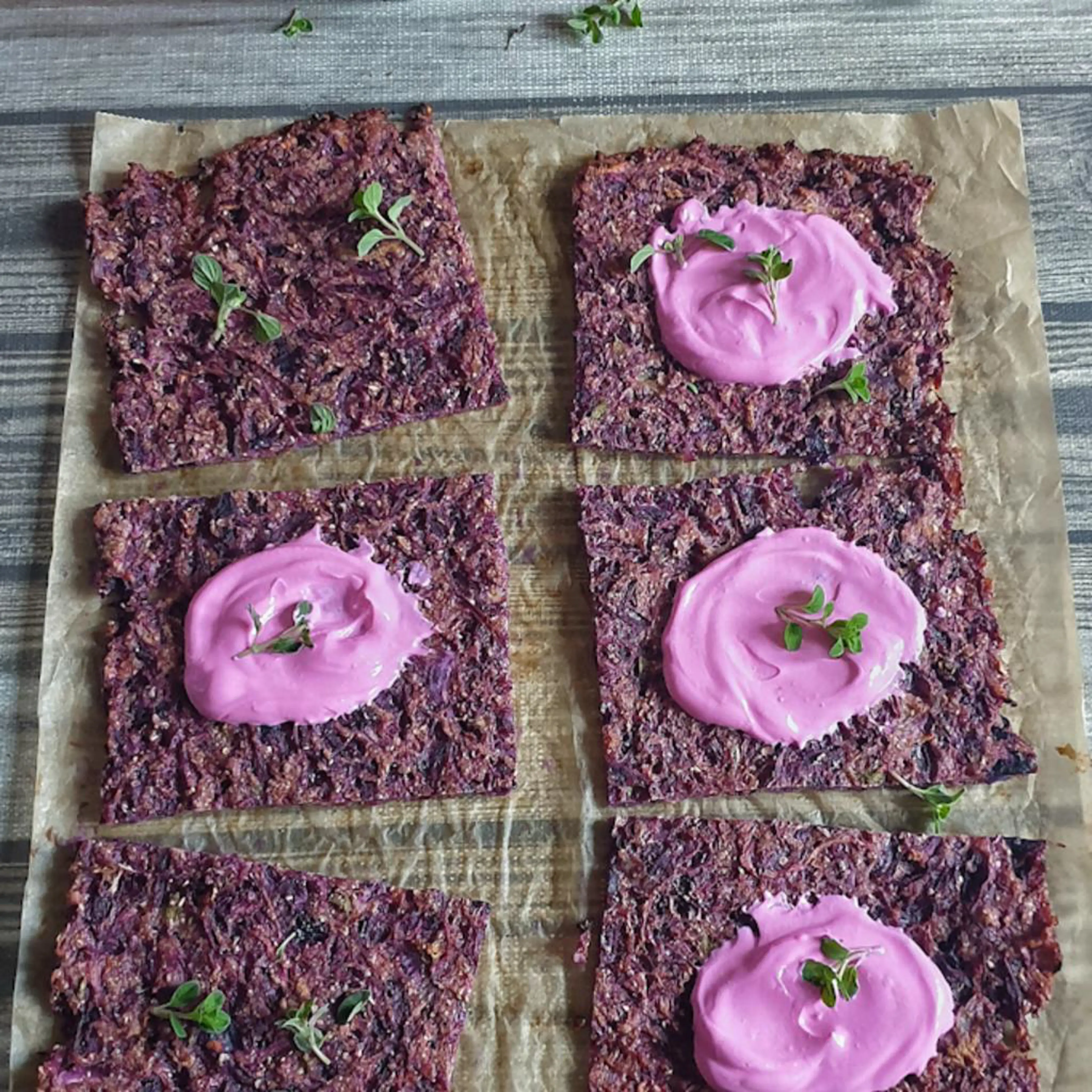 Purple cabbage flatbread