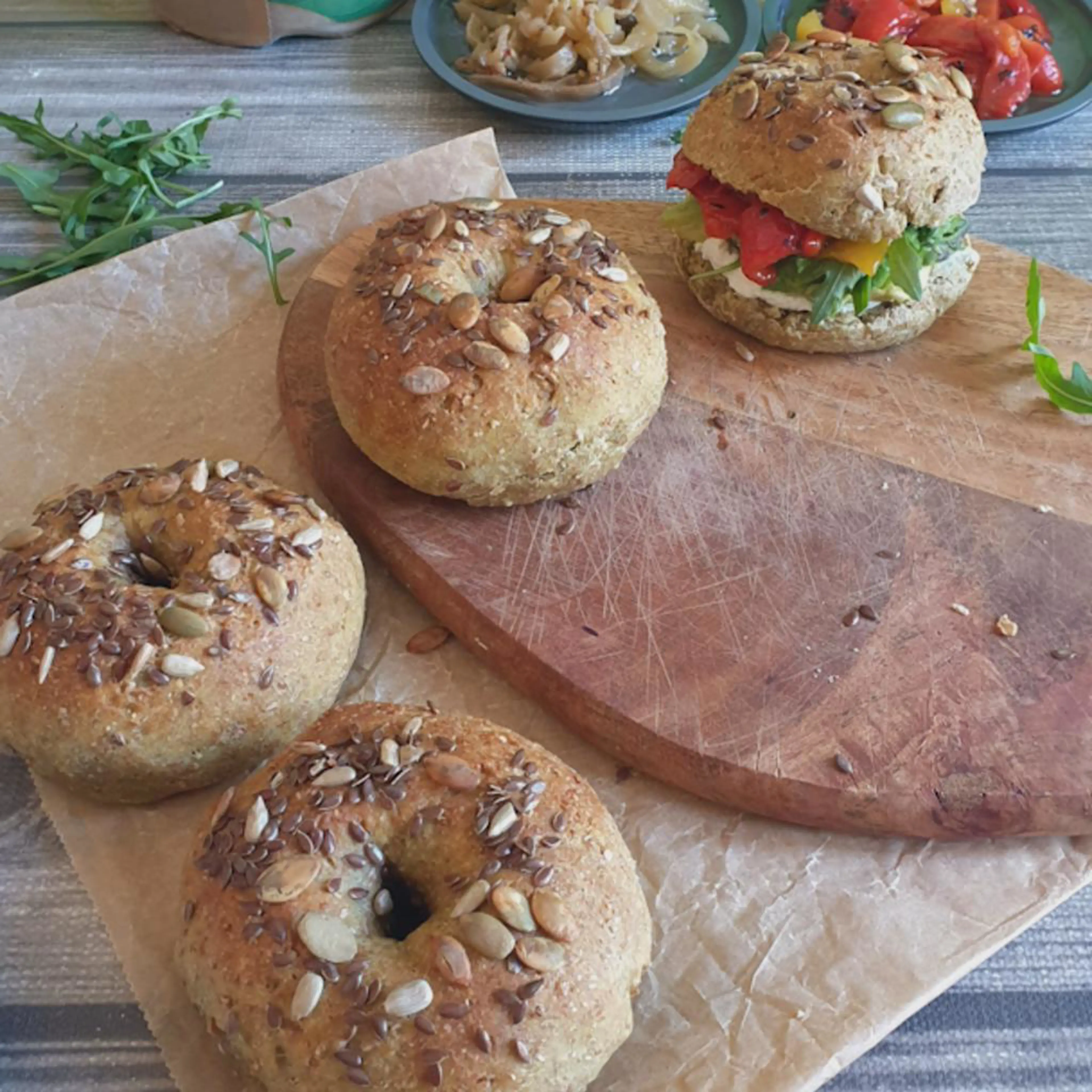 Avocado buns with Greek yogurt