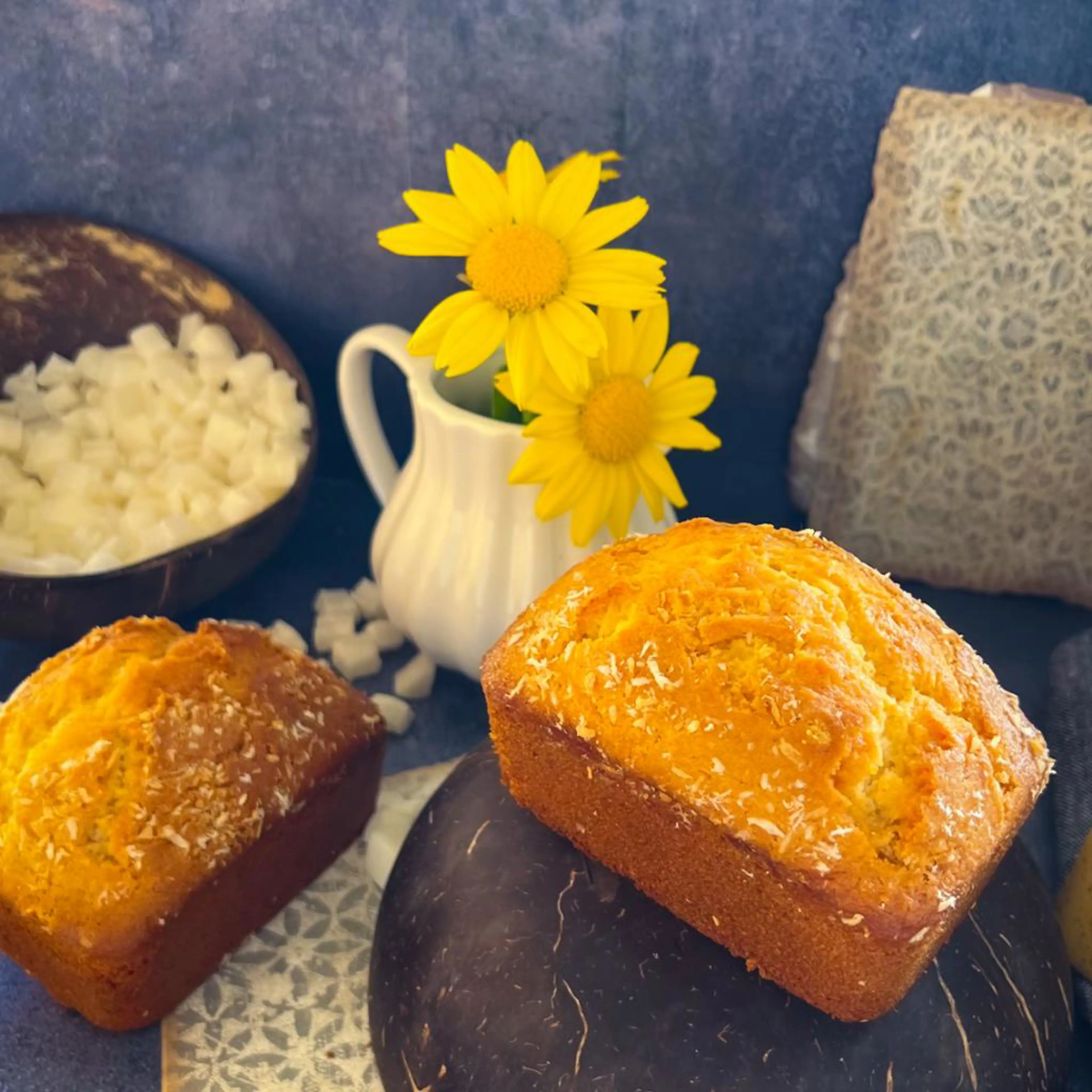 Mini plum-cake al cocco e lime