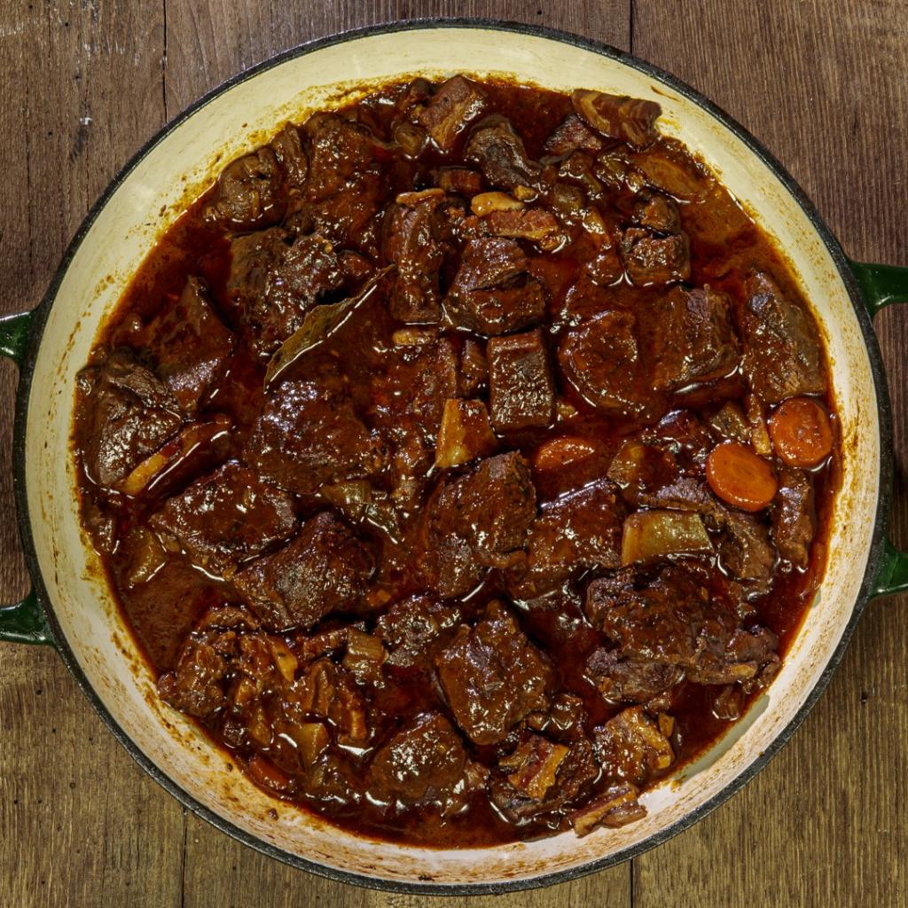 Stufato di manzo alla birra scura