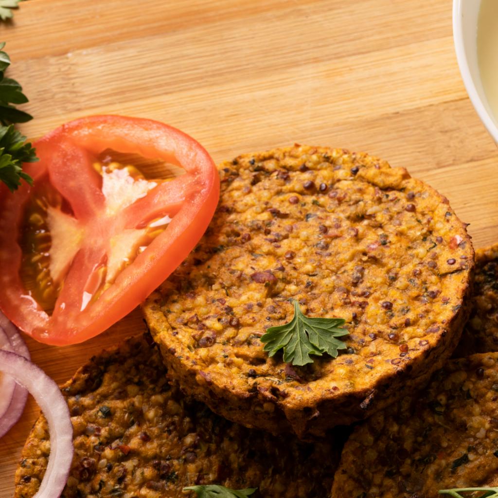 Burger di lenticchie e quinoa