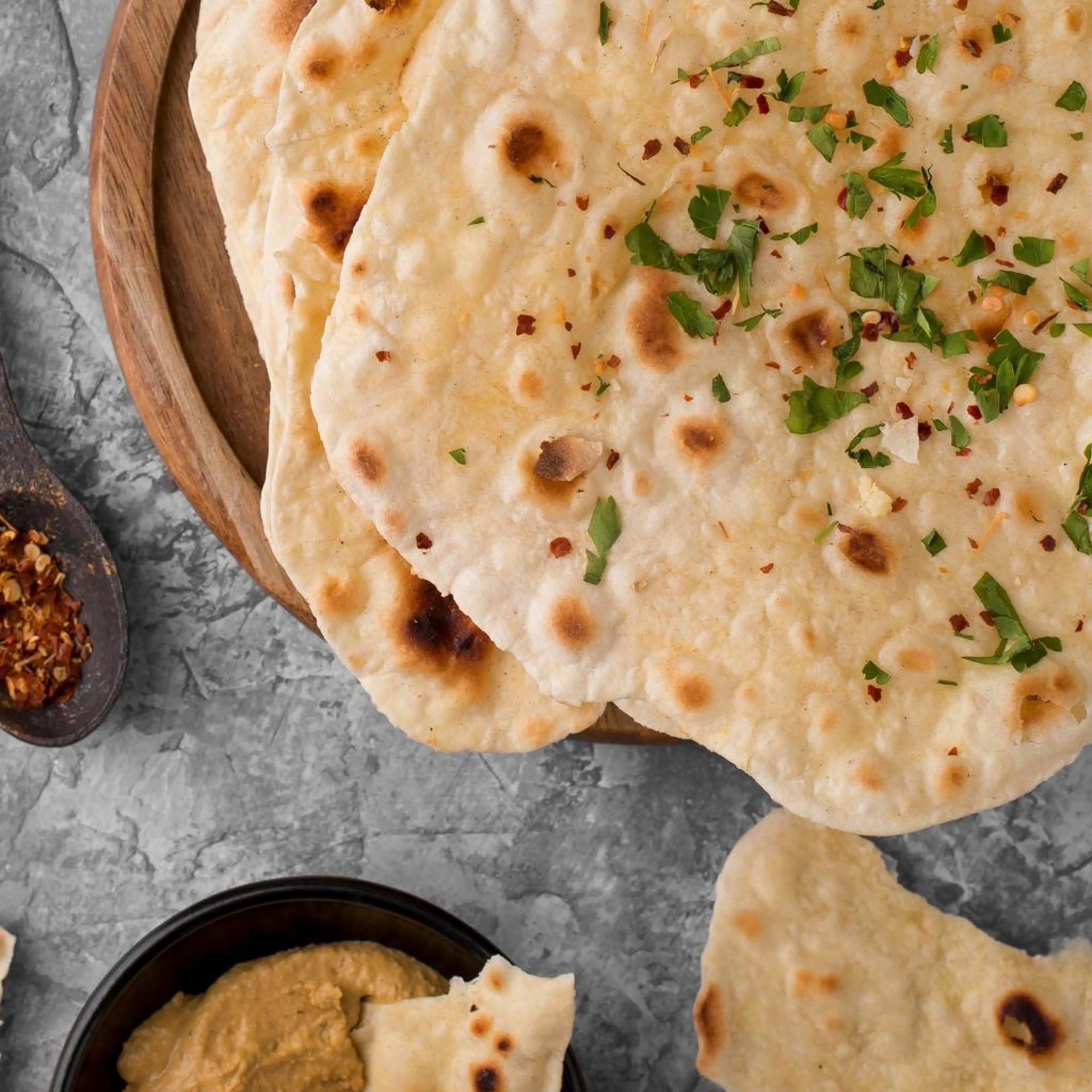 Vegetarian piadina with shiitake mayonnaise