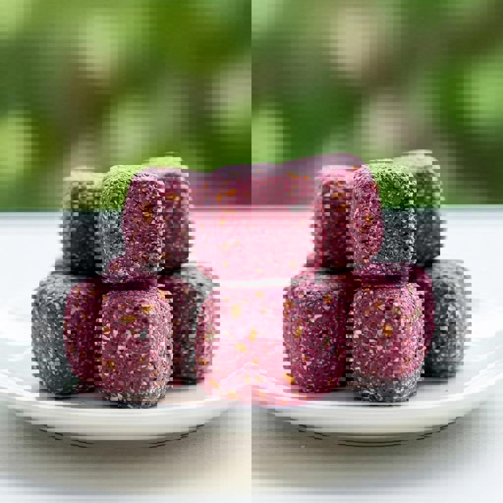 Energy bites con chufa e ribes nero (senza cottura)