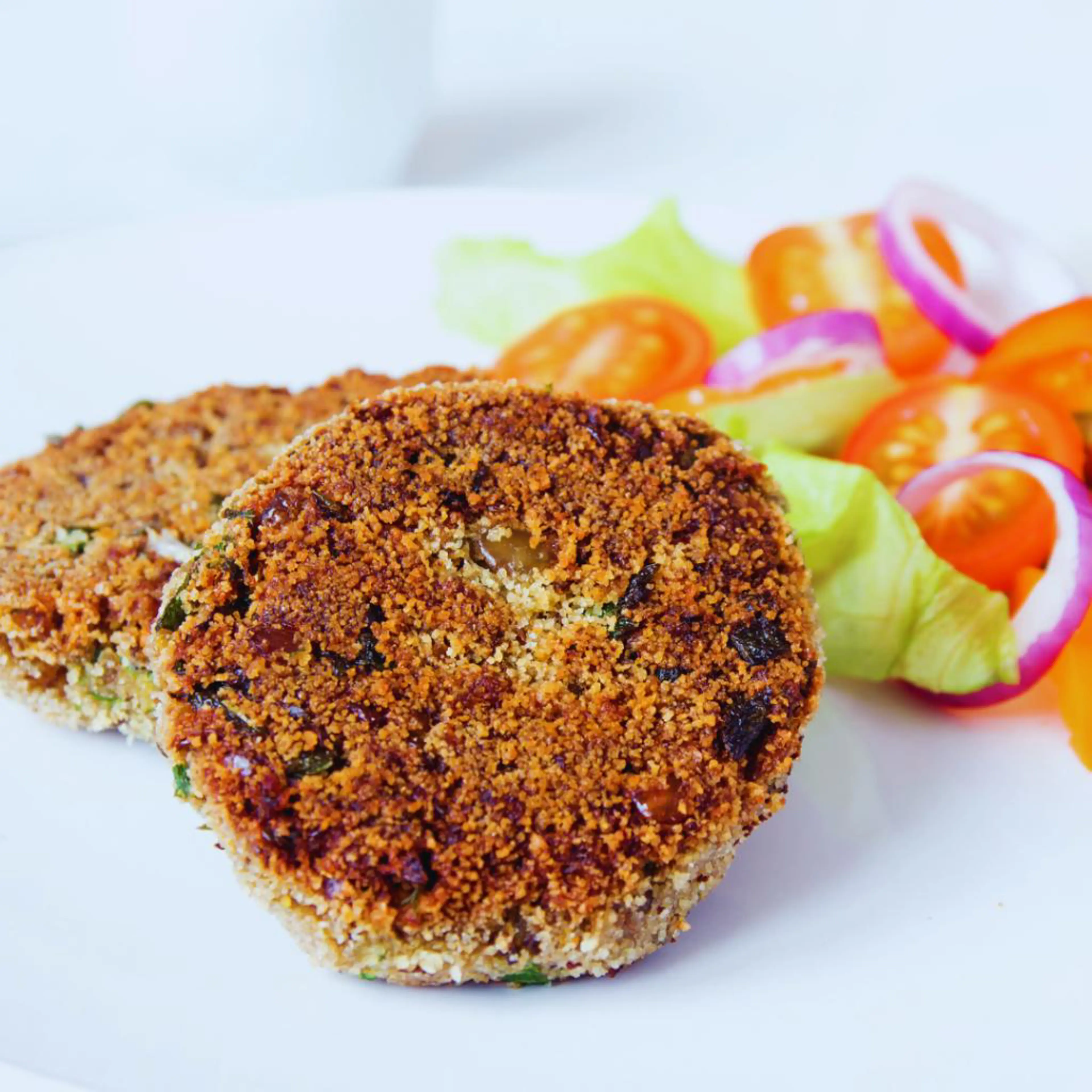 Vegan lentil burger