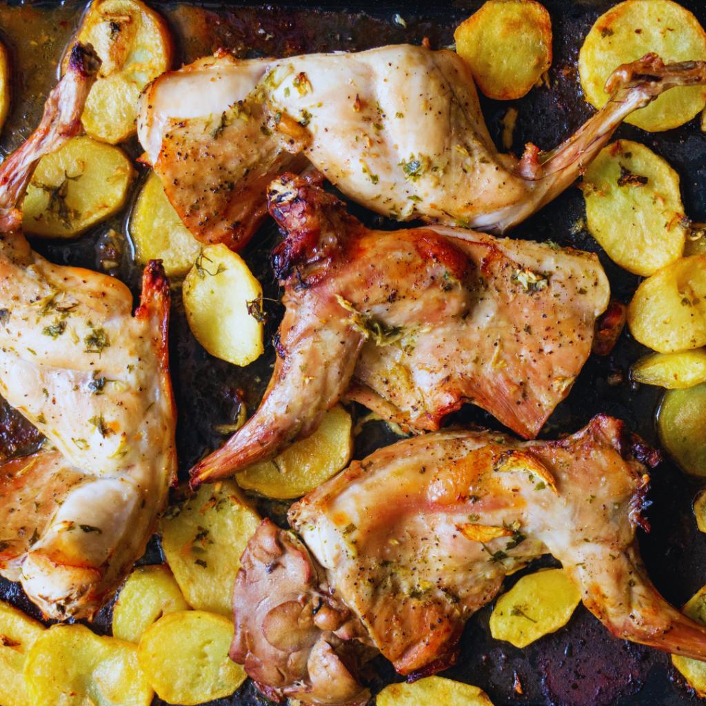 Rabbit in the oven