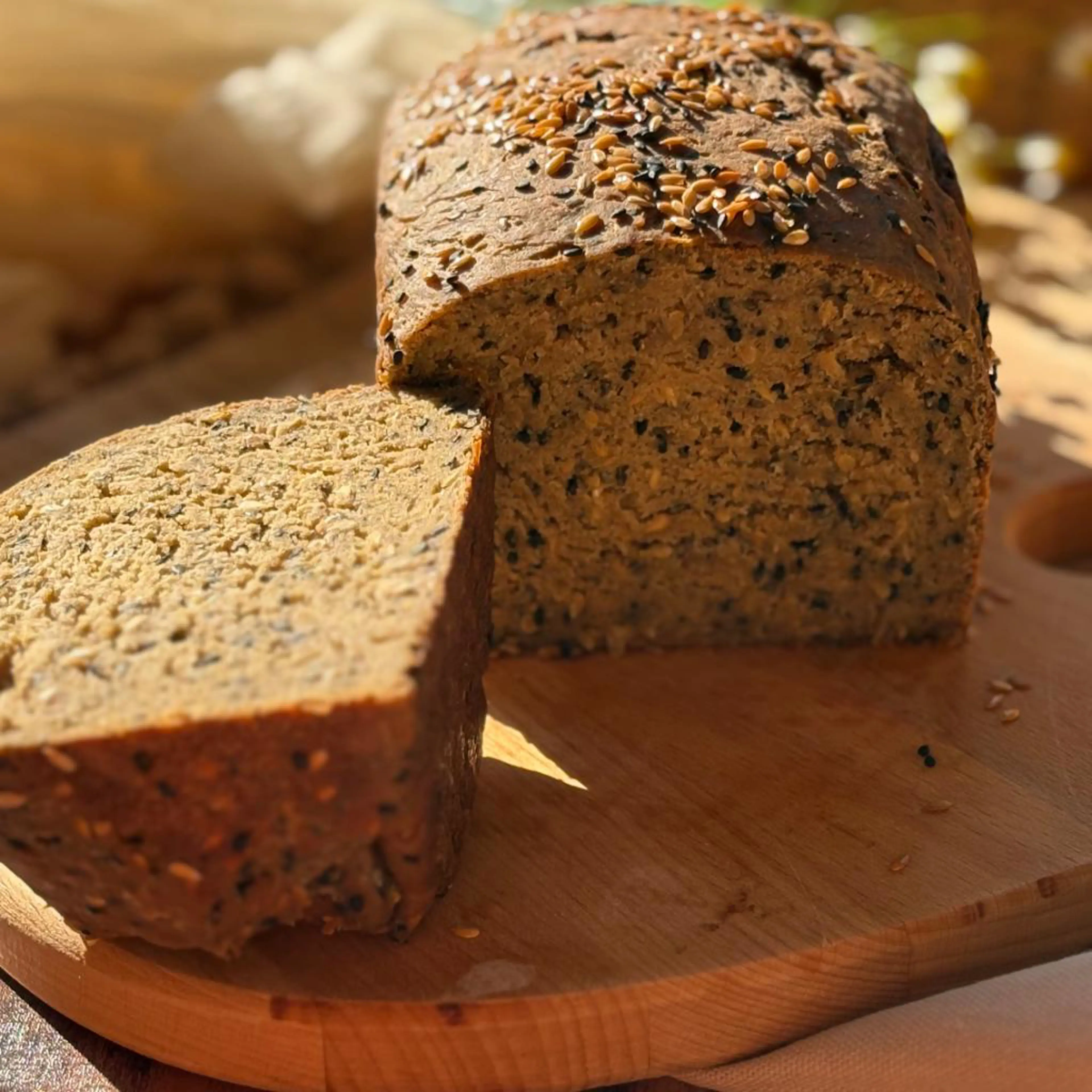 Soy and seed loaf bread