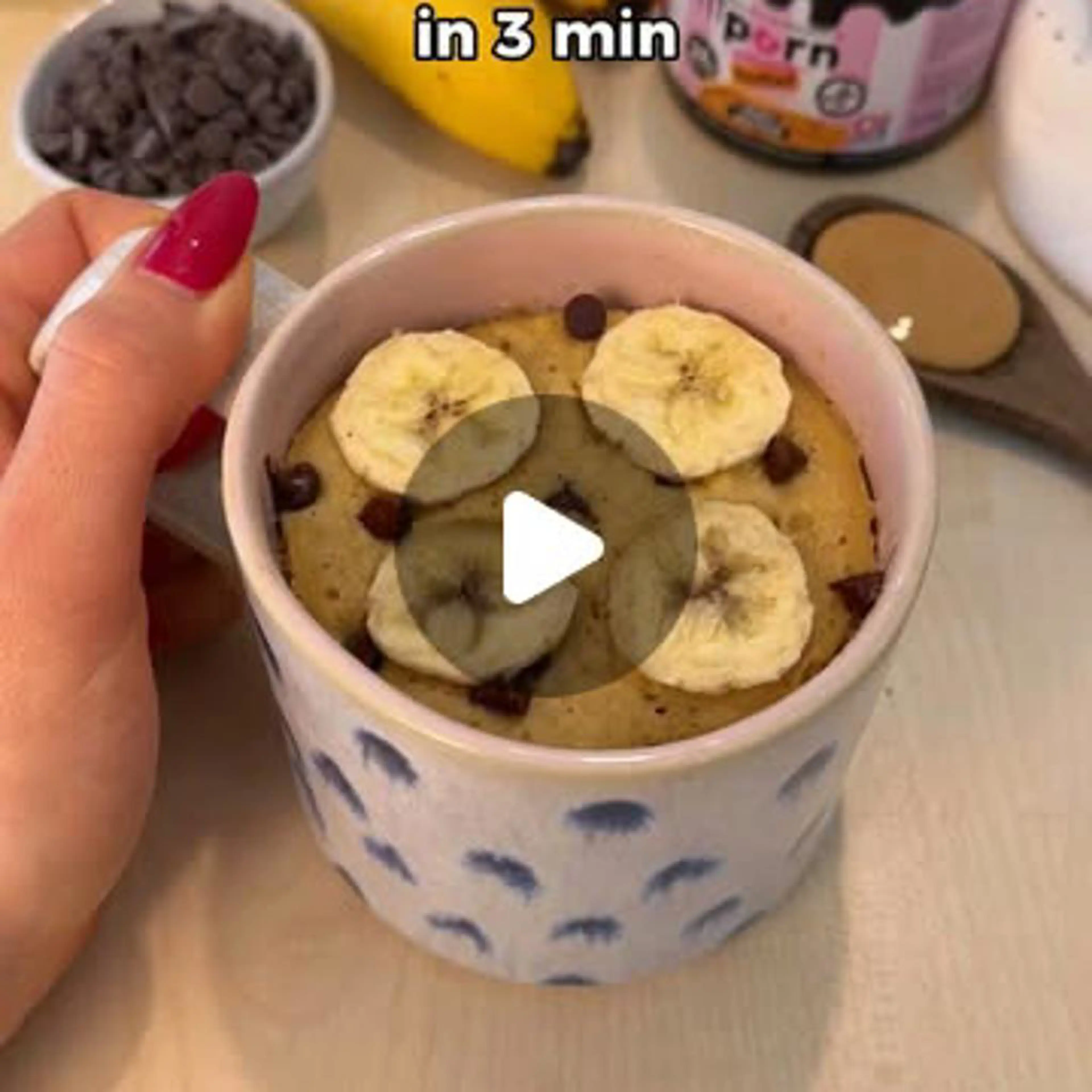Mug cake de banana bread