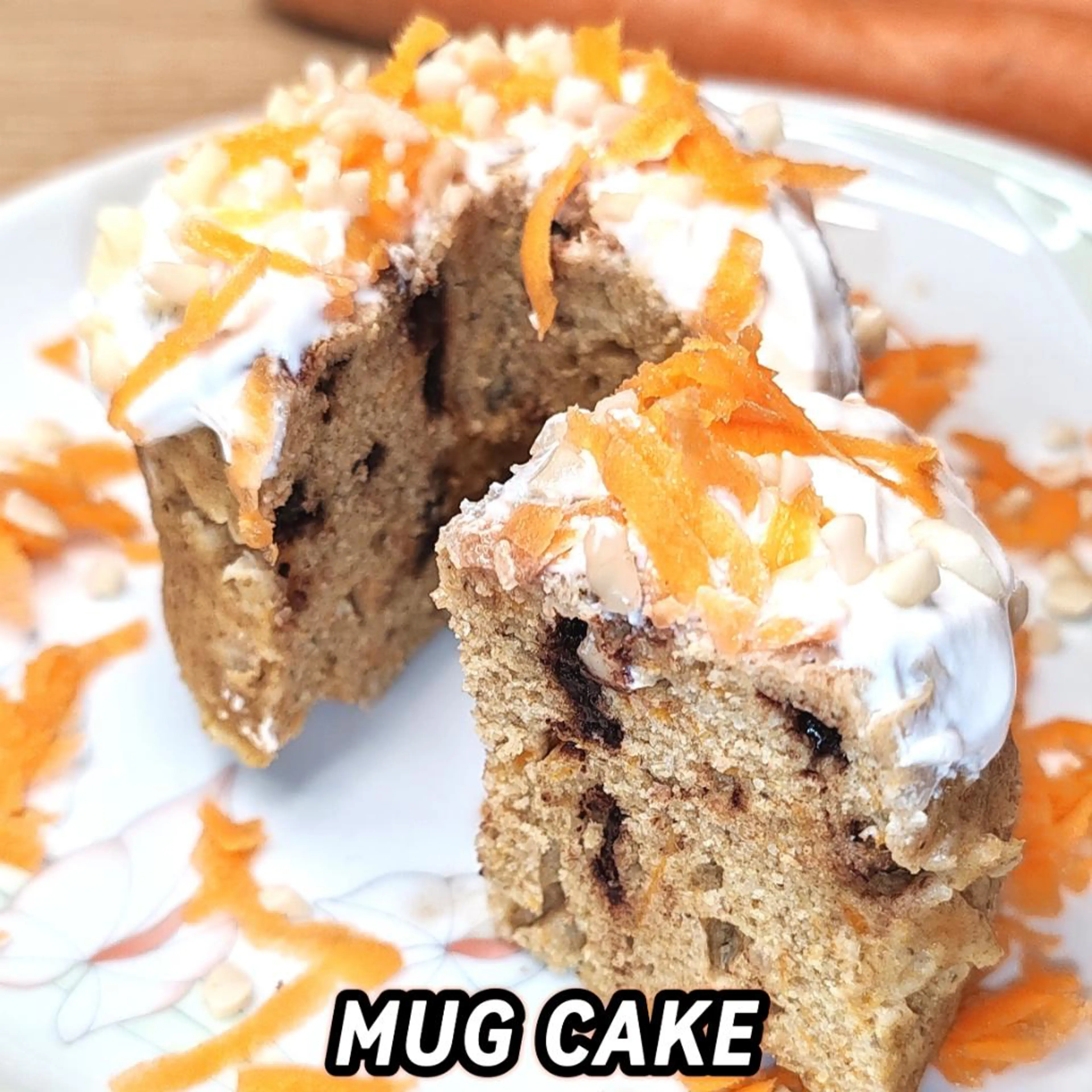 Mugcake protéiné carotte et amandes