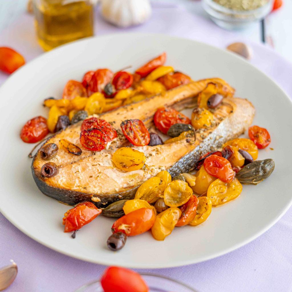 Salmone alla mediterranea
