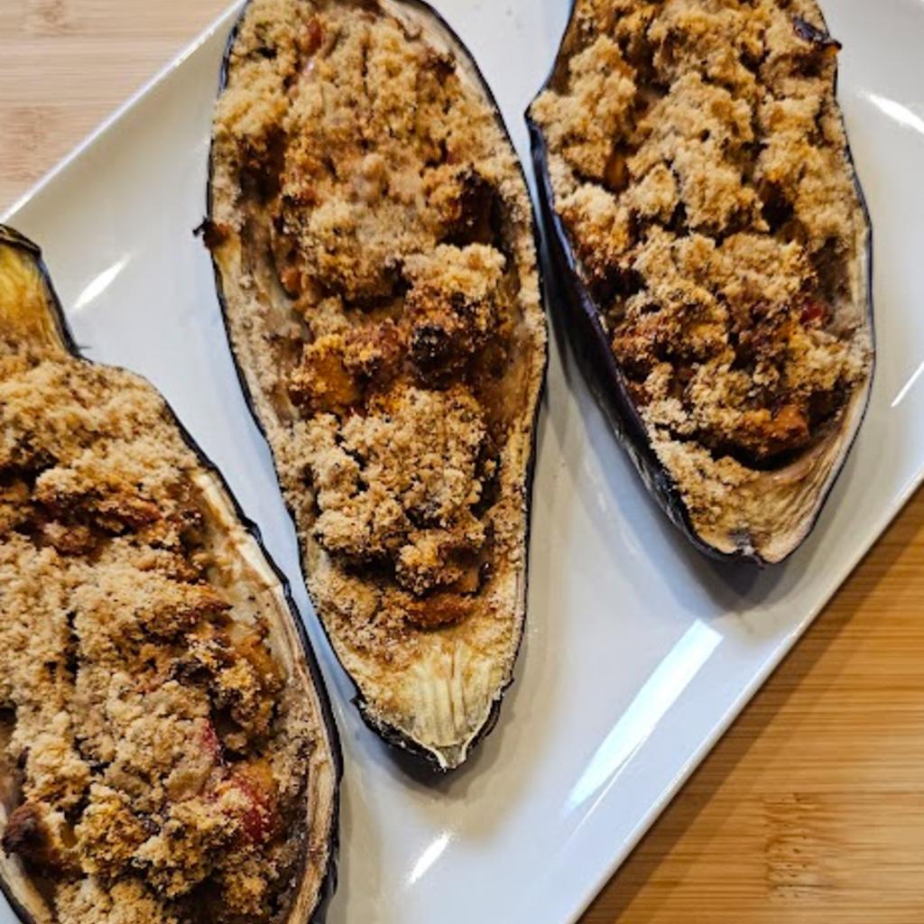 Gluten-Free and Lactose-Free Stuffed Eggplants