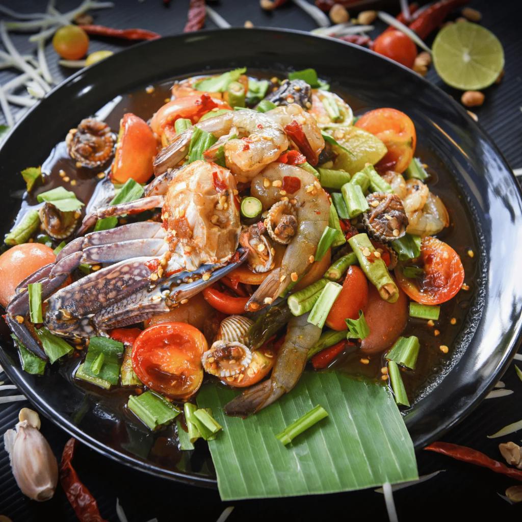 Insalata di mare con verdure