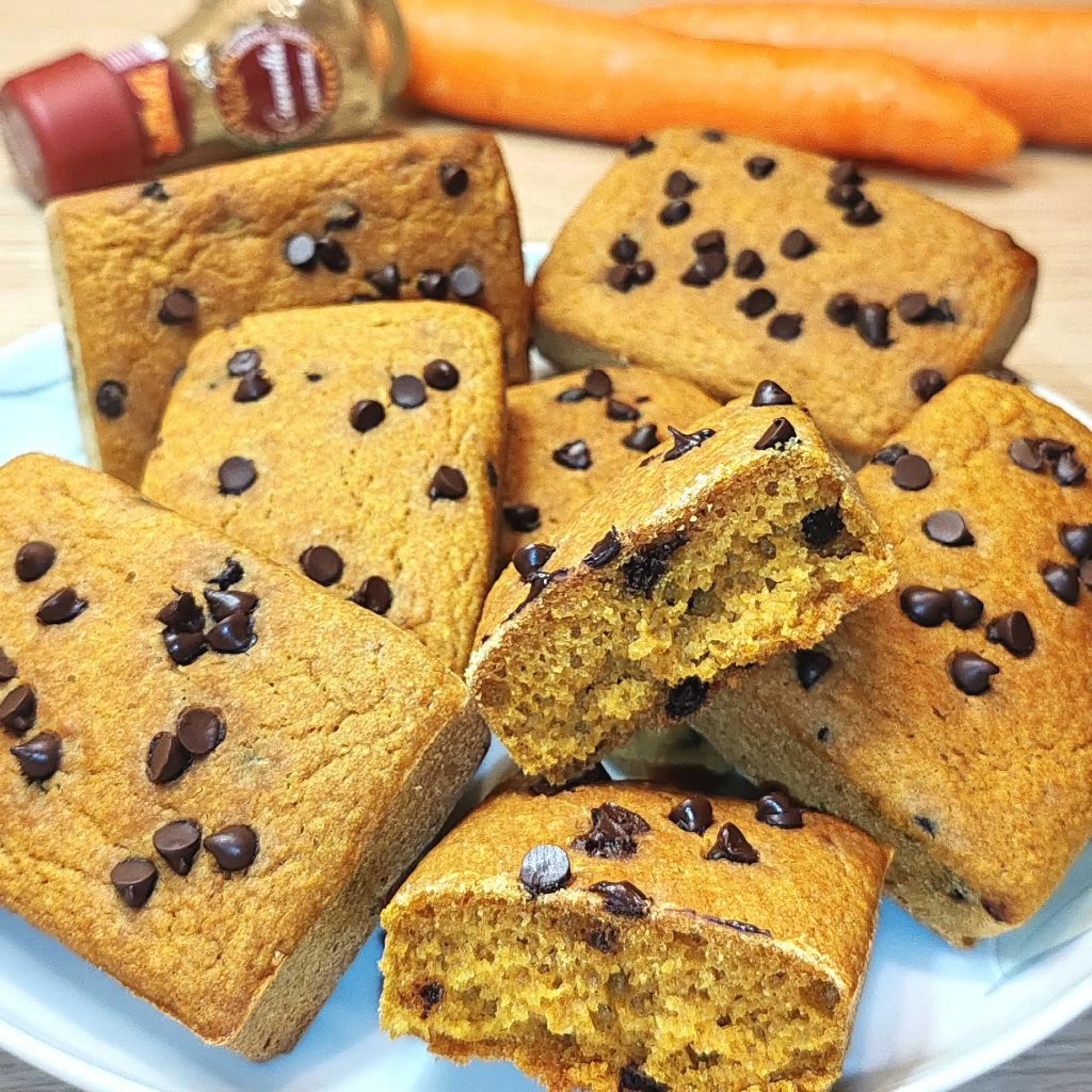 Mini cakes aux carottes vegan et sans sucre