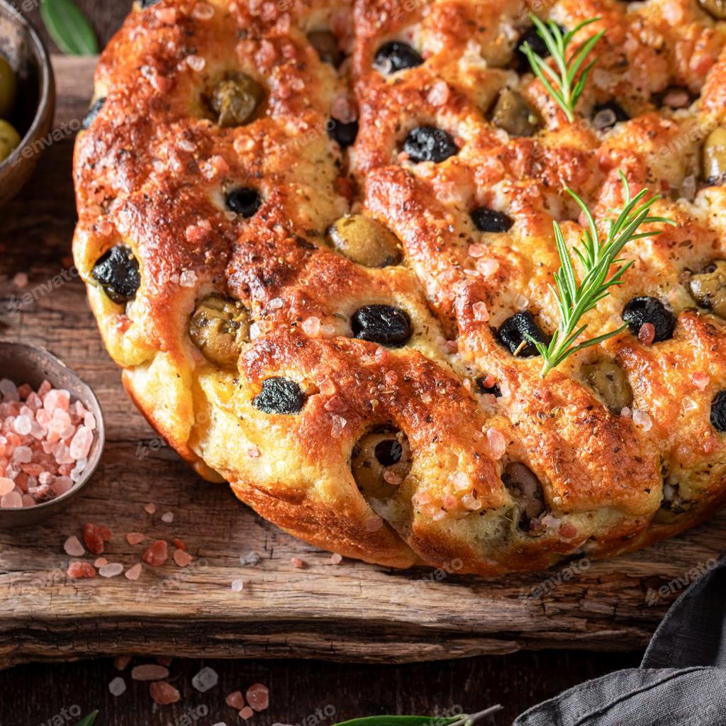 Focaccia de azeitonas