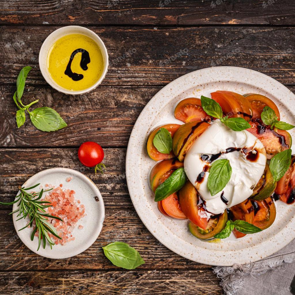 Caprese with burrata