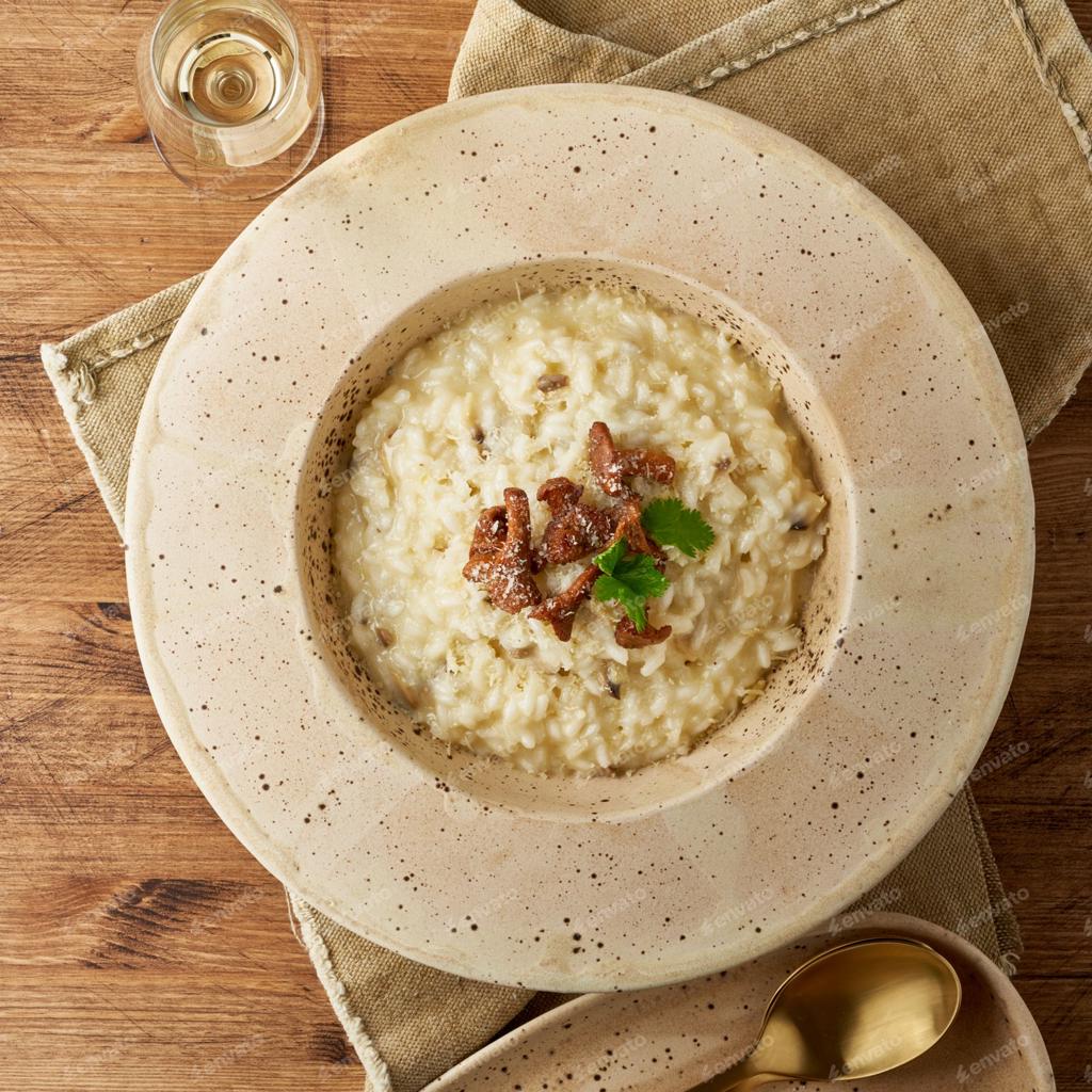 Risotto Asiagoval és gombával
