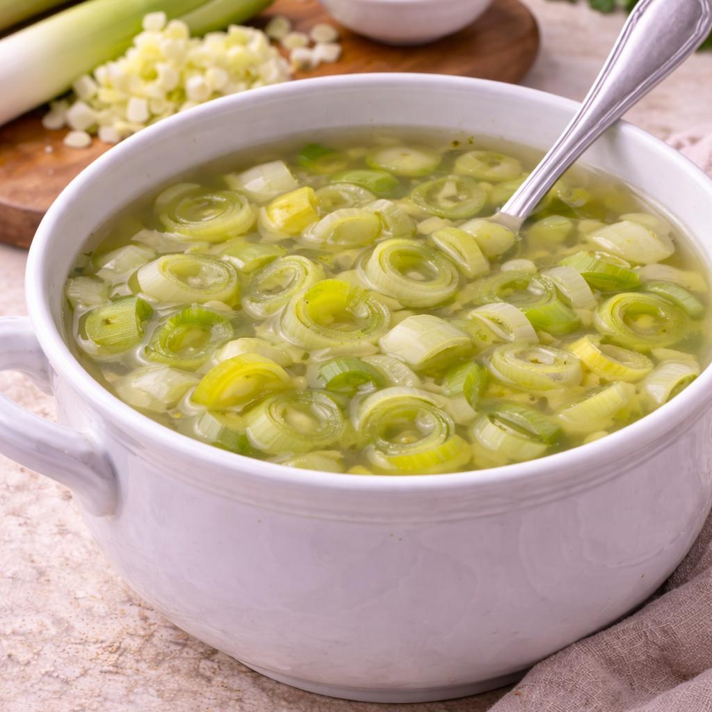 Caldo de puerros