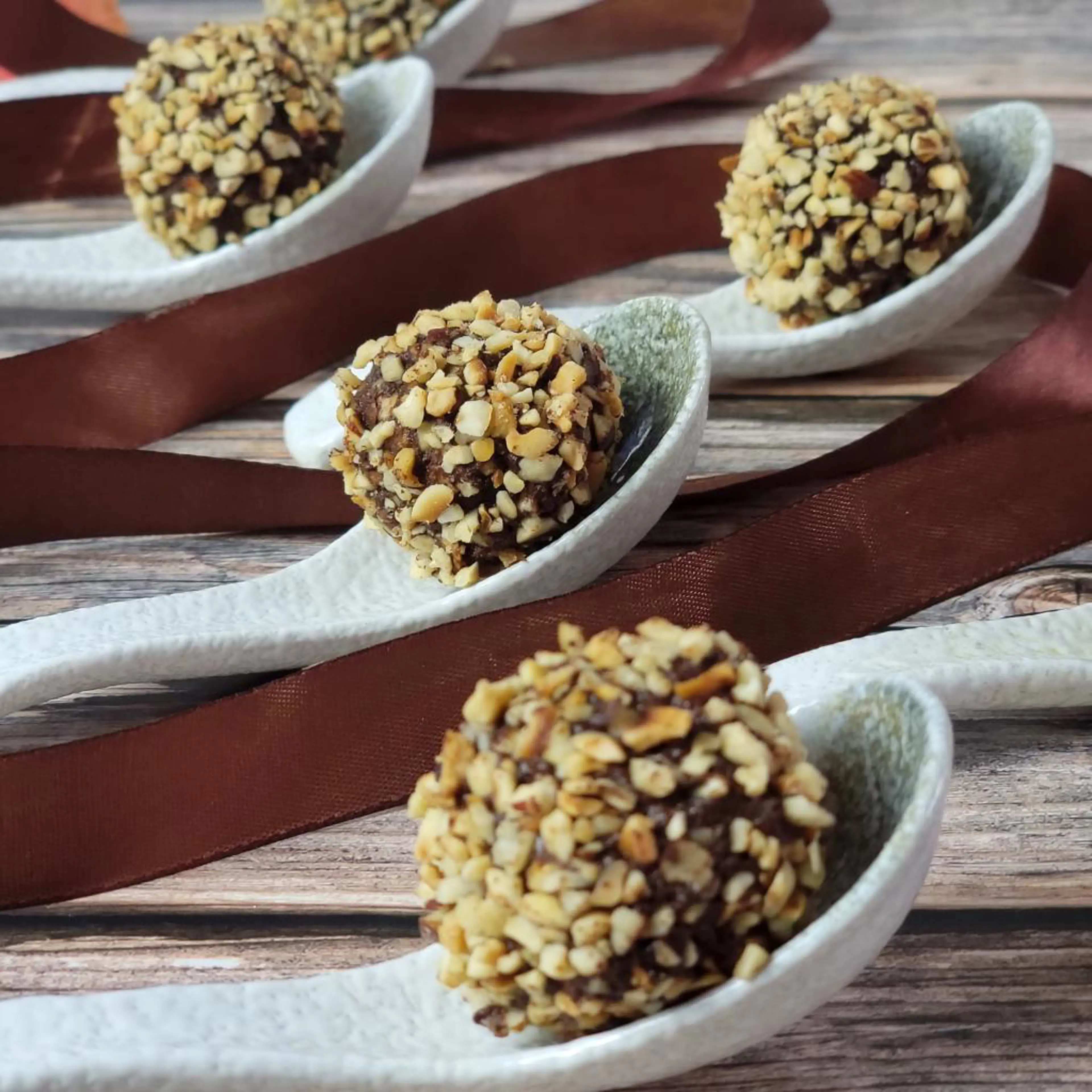 Raw avocado and cocoa truffles
