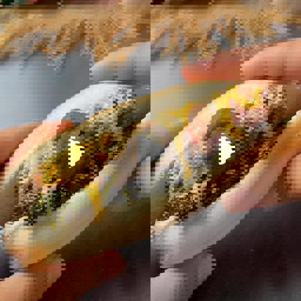 Vegetarisk hot dog (hembakade korvar)