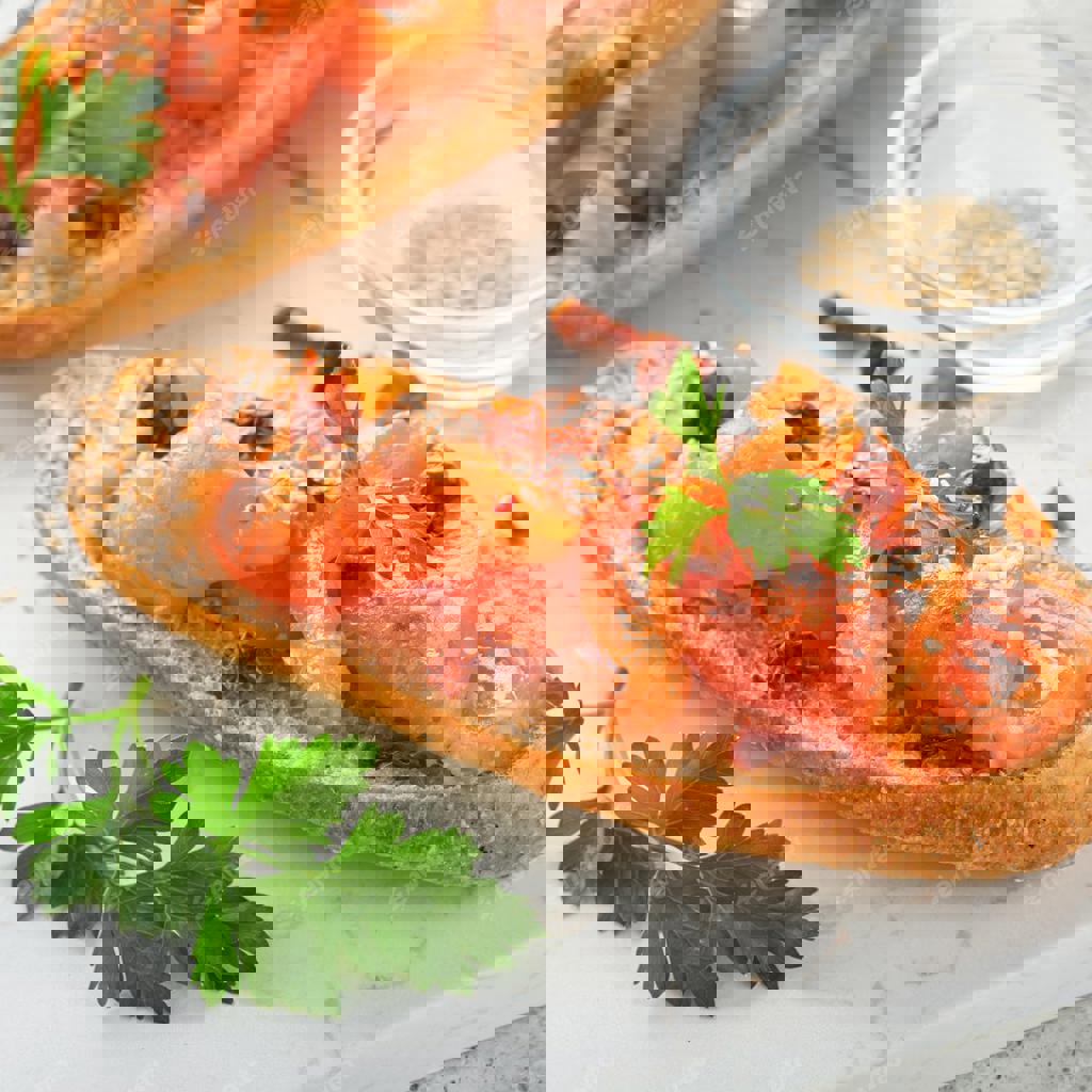 Bruschette au carpaccio de saumon