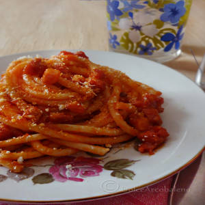 Bucatini with Mushrooms and Eggplant