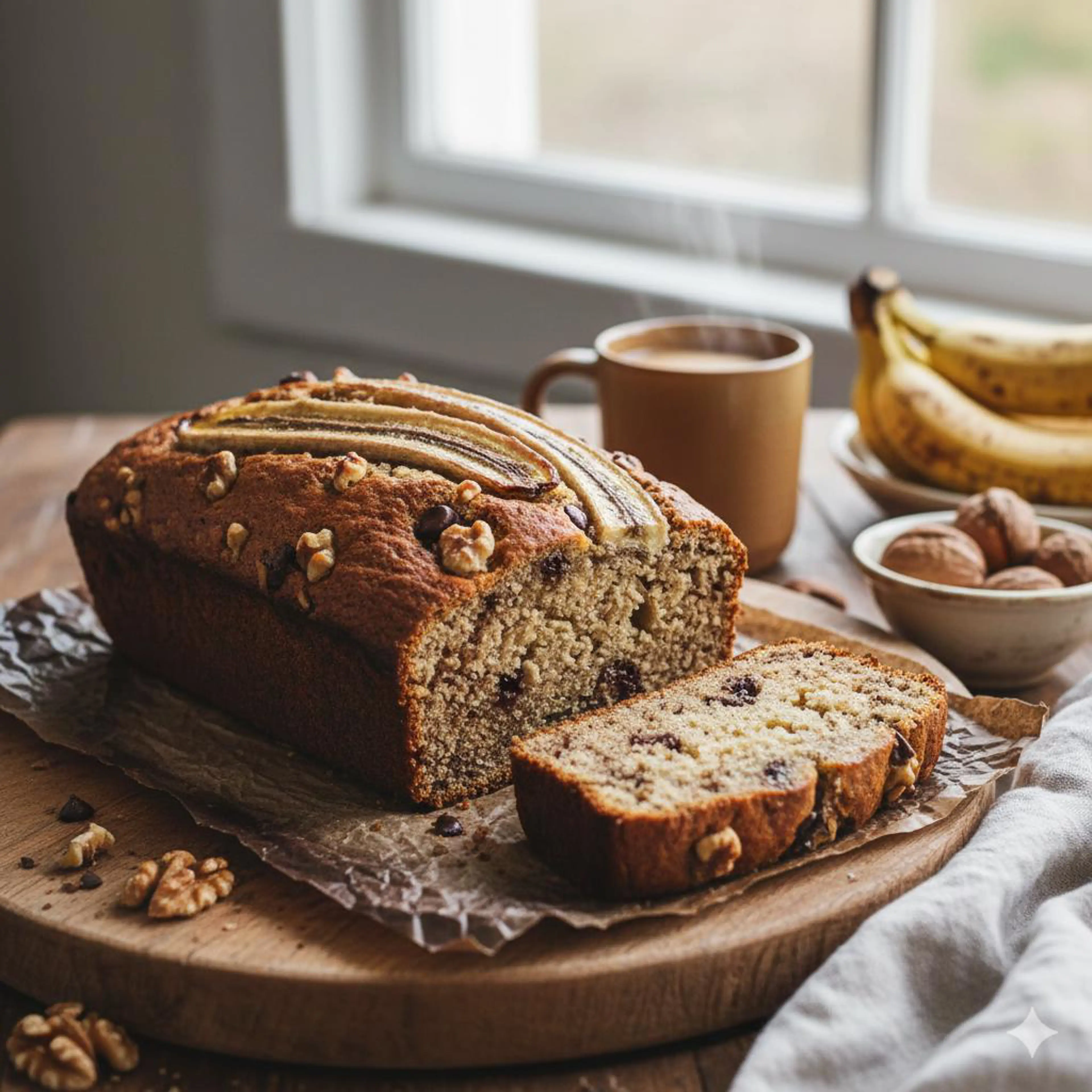 Banana bread with chufa flour