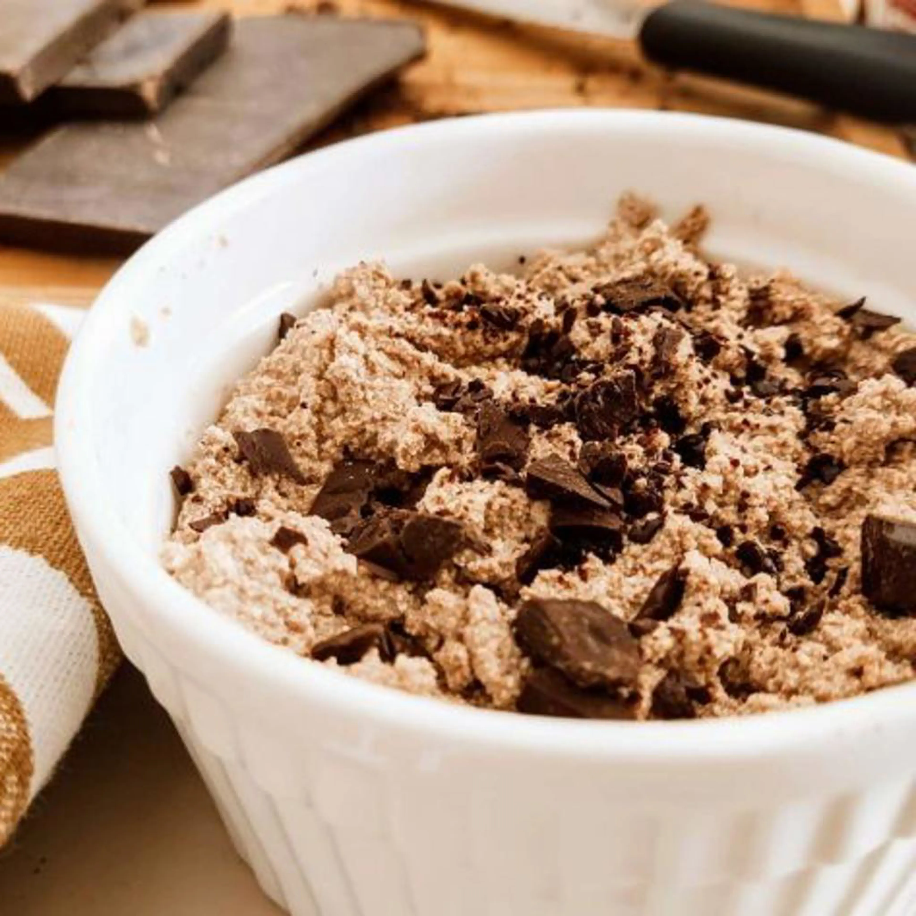 Crème de tofu et cacao amer au chocolat noir