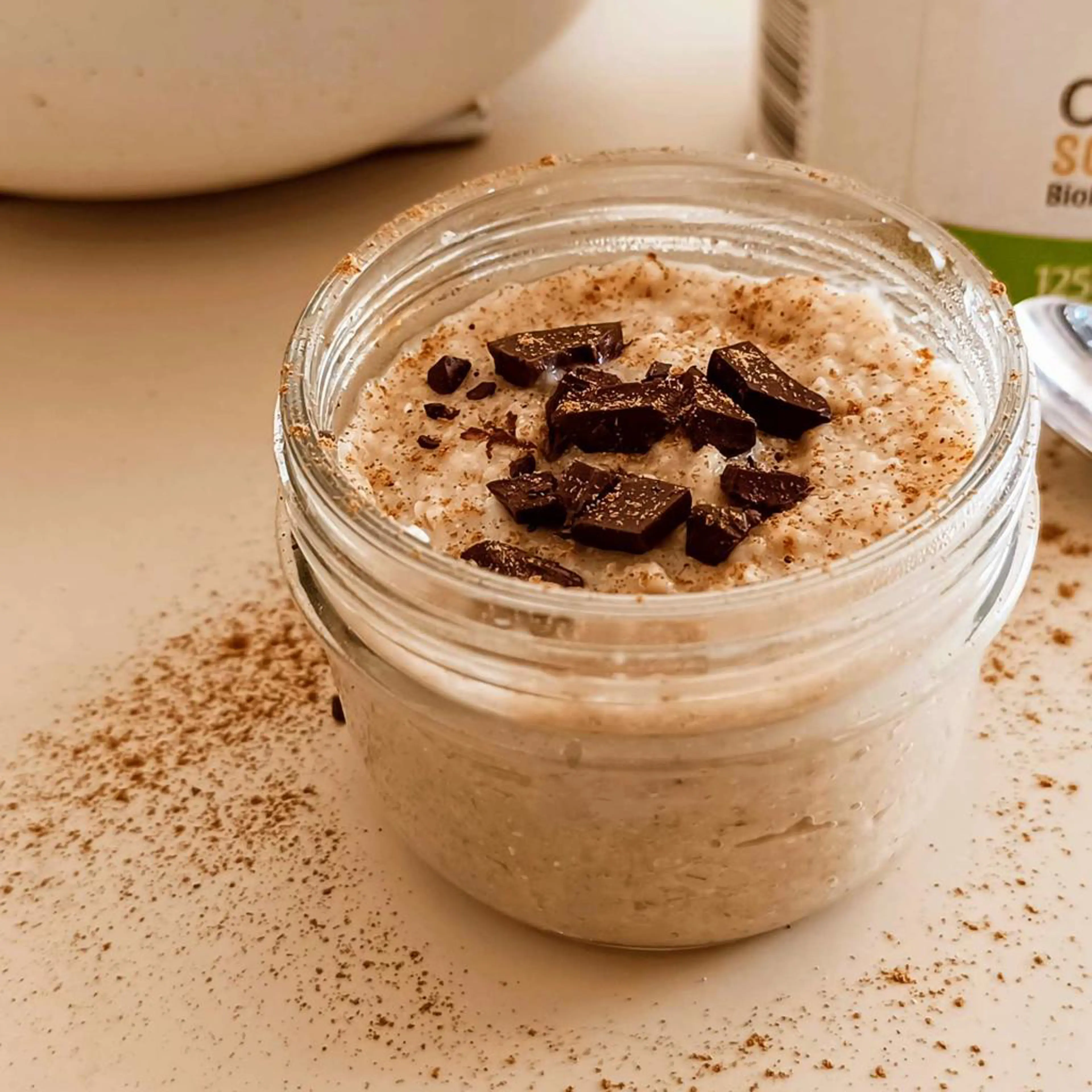 No-soak vegan moka-flavored porridge