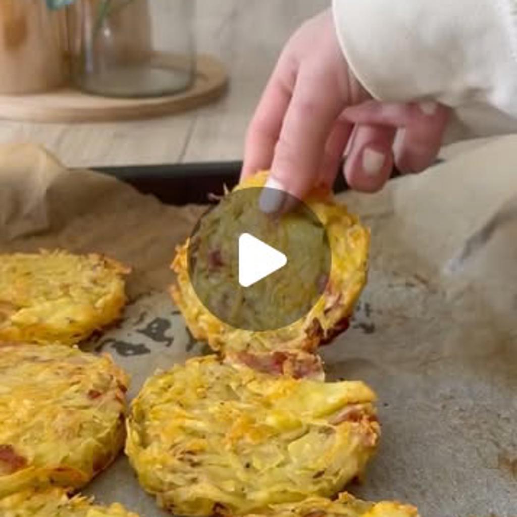 Rösti di patate e speck al forno