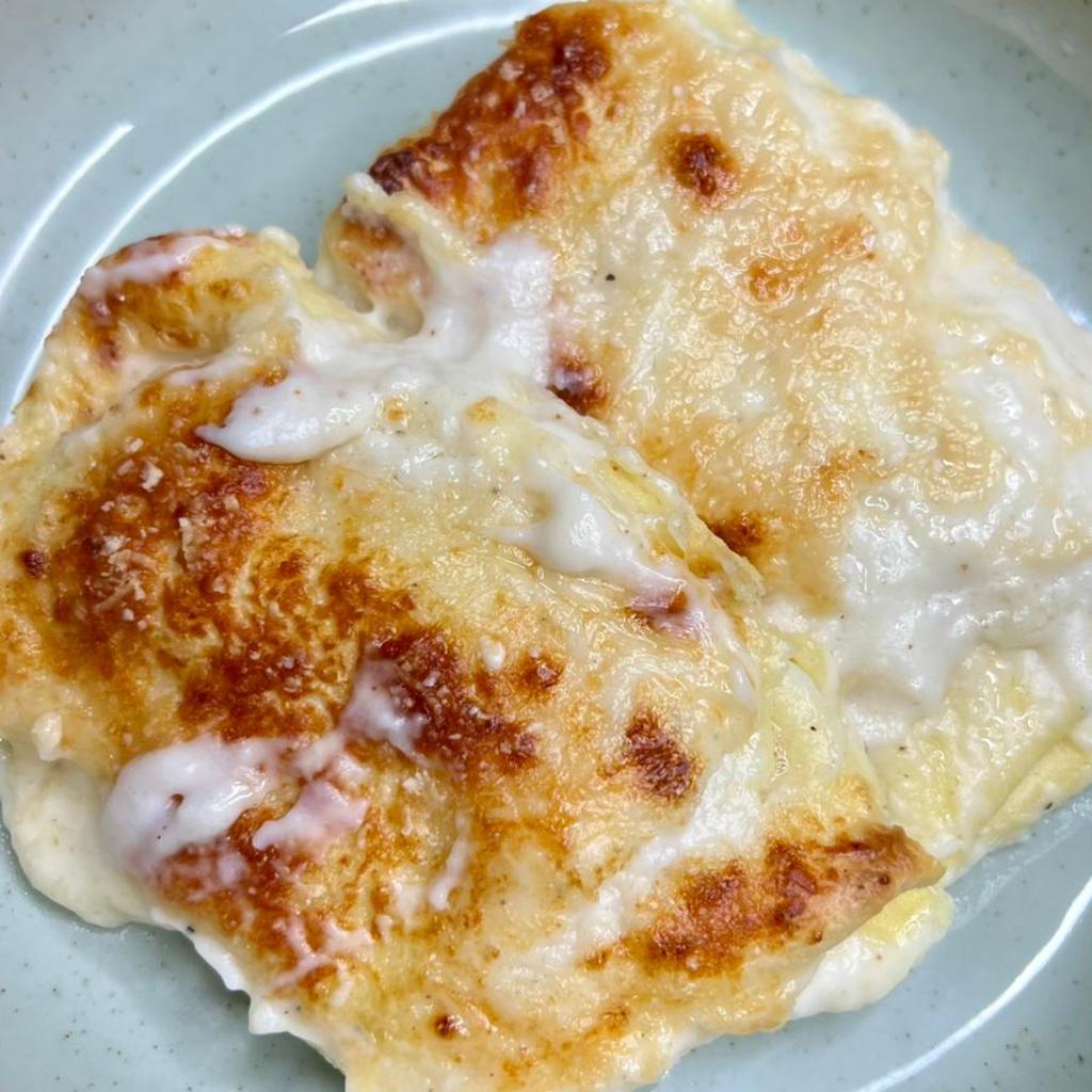 Crespelles de presunto cozido e fontina