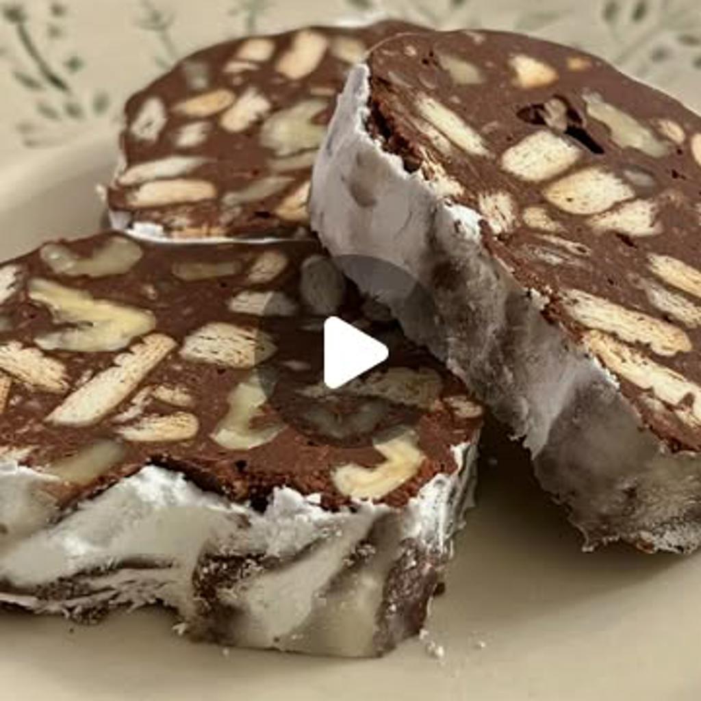 Salame ao chocolate (versão sem manteiga e sem ovos)
