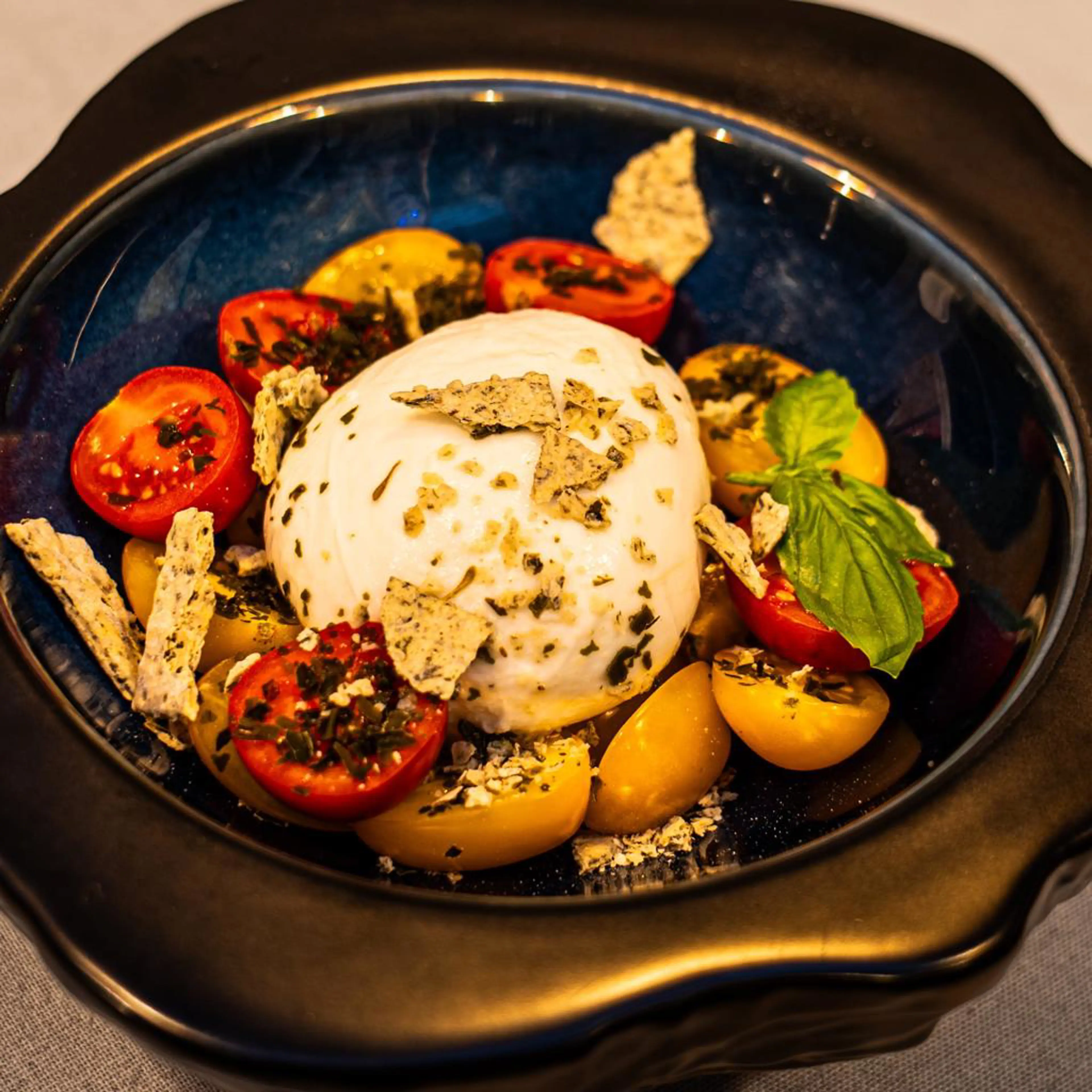 Burrata mit mediterranem Umami & Kelp