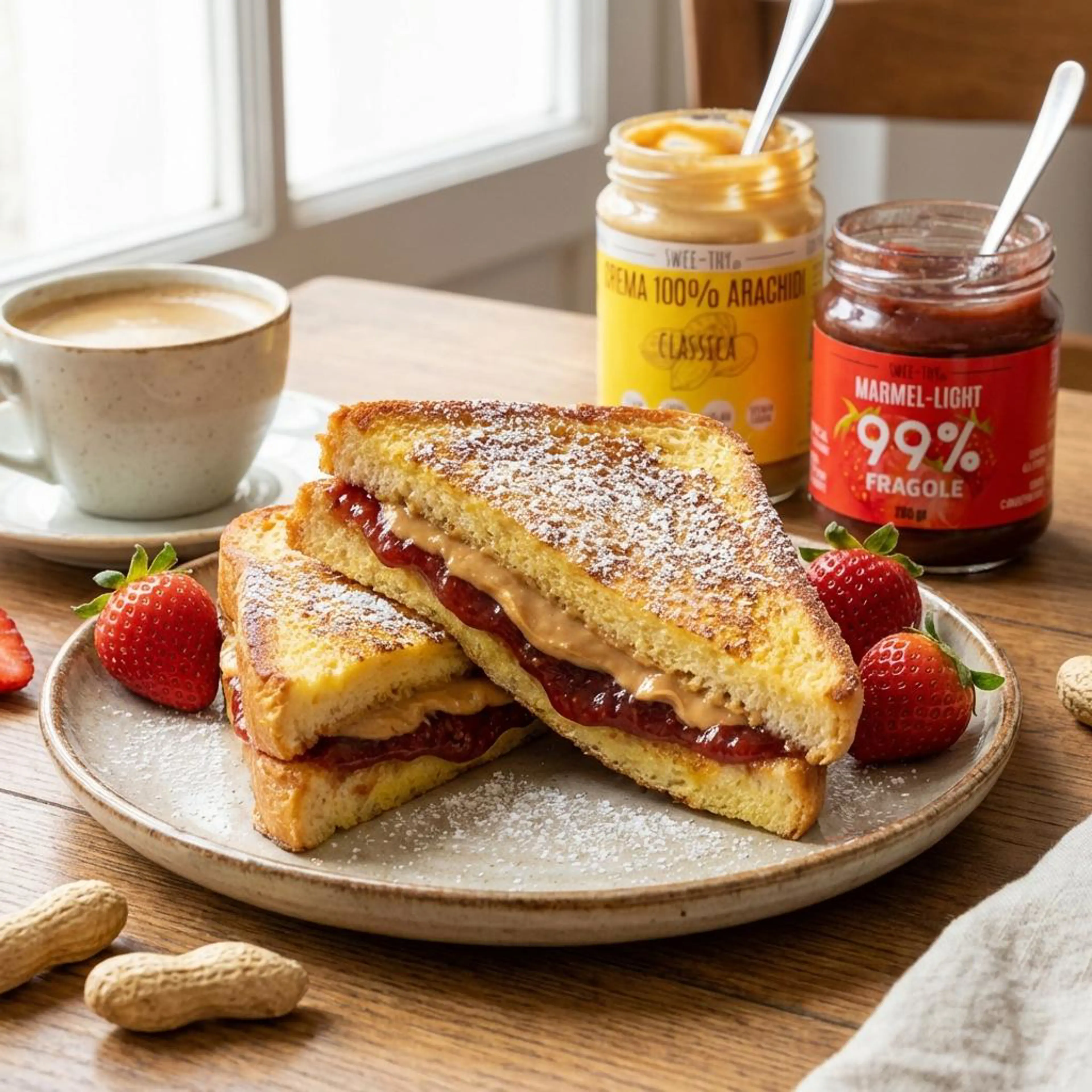 Pb&j "french toast" fit (in padella)