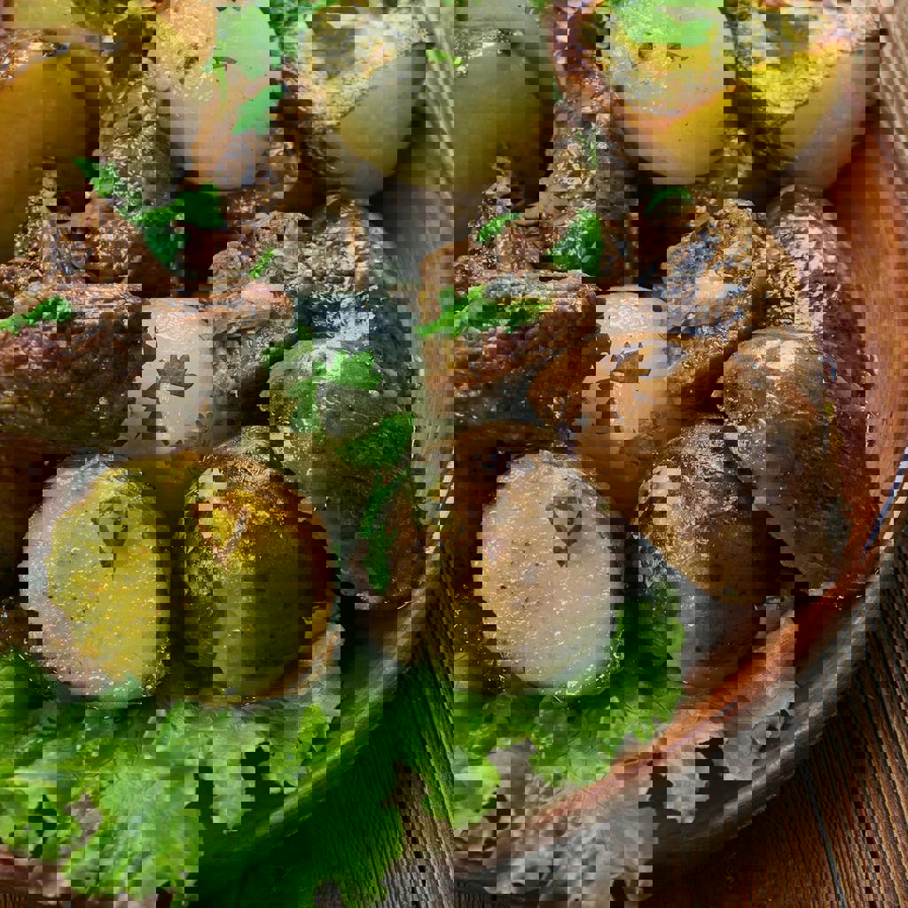 Agnello con patate e lampascioni